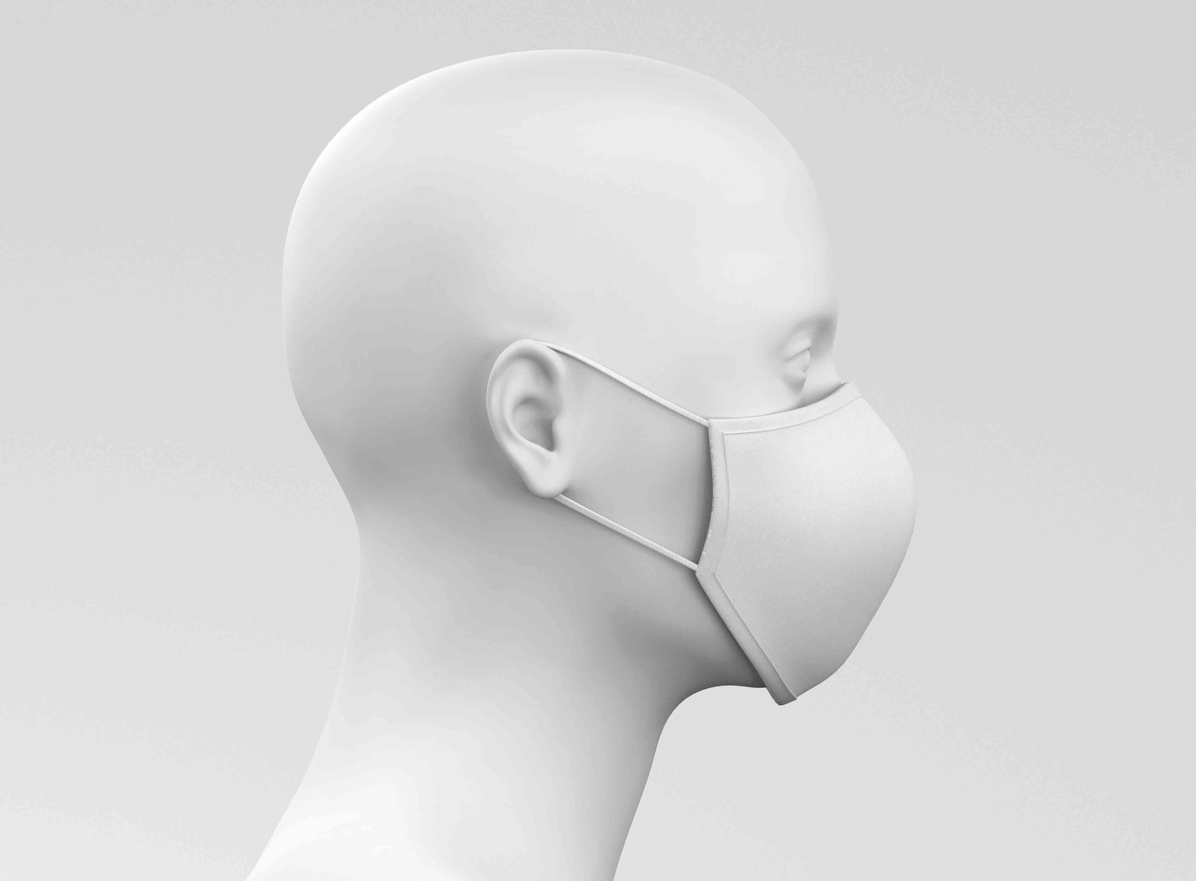 口罩设计印花样机ps智能贴图