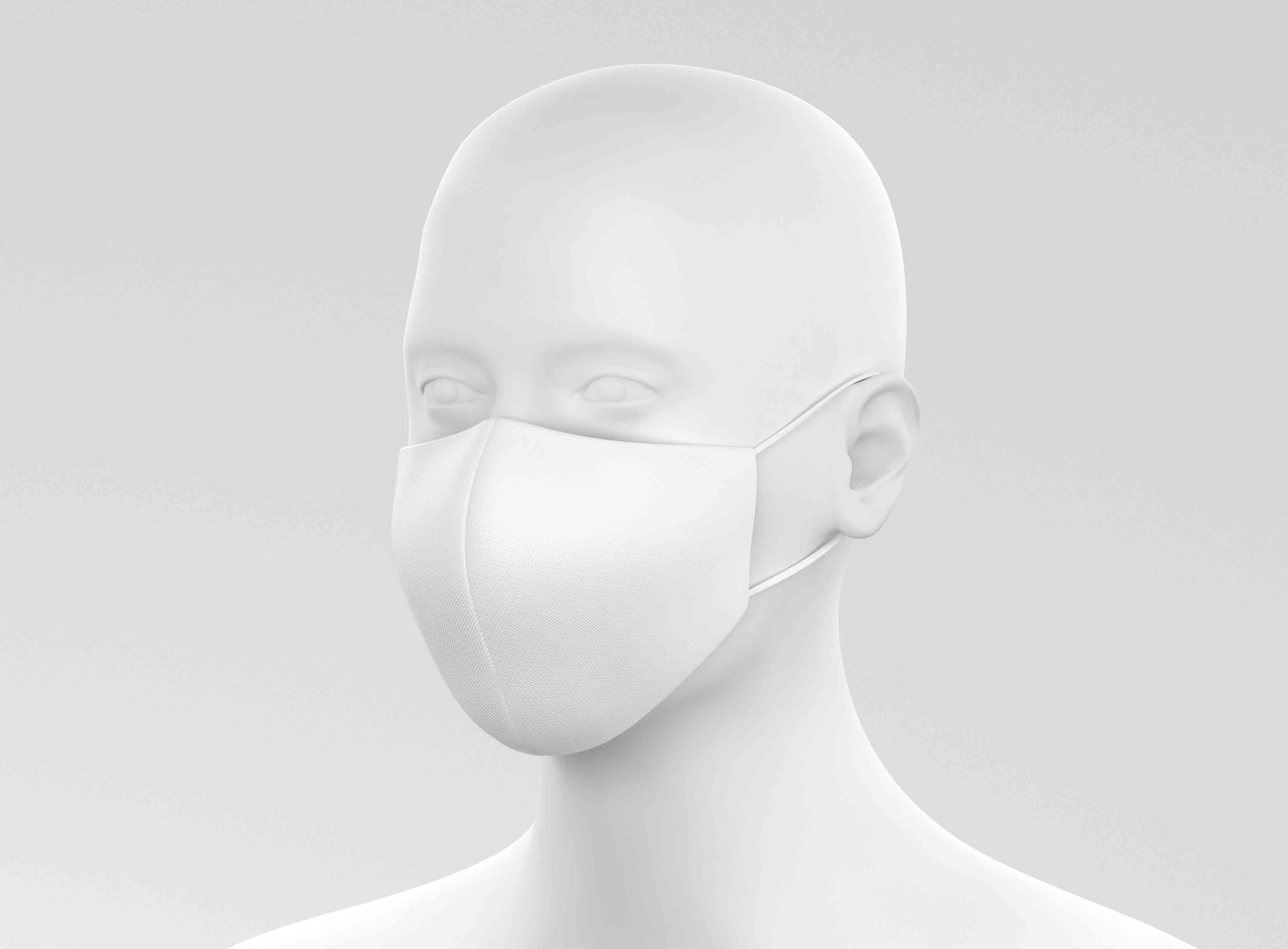 口罩设计样图logo贴图素材