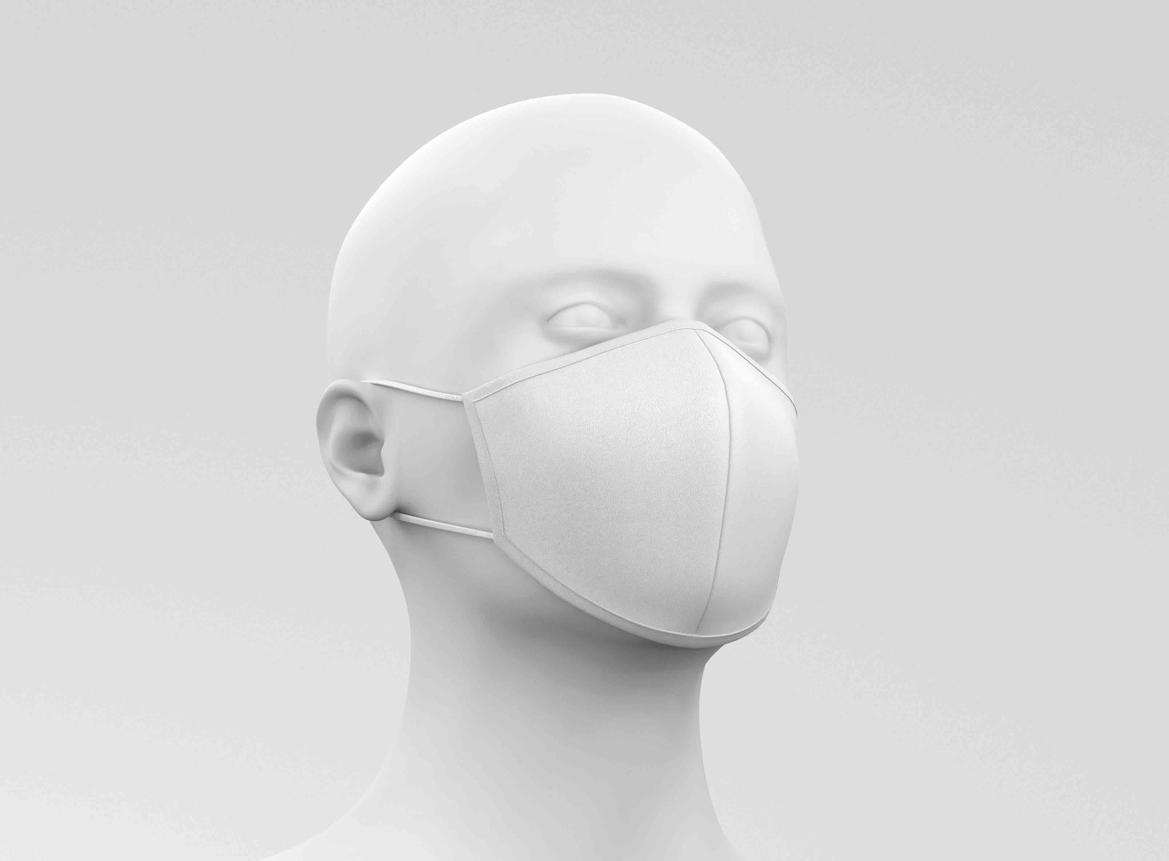 口罩设计样图ps智能贴图素材