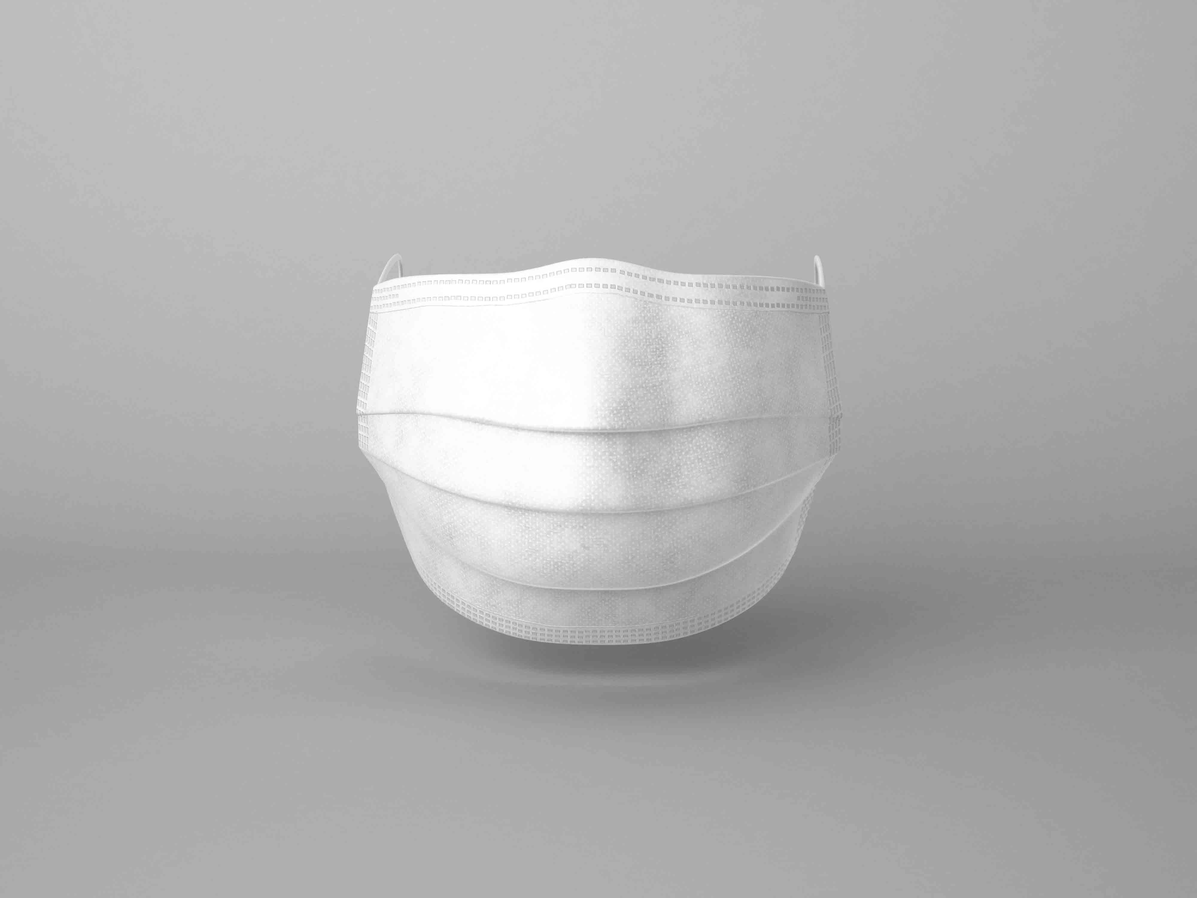 口罩设计正面展示图psd智能贴图样机素材