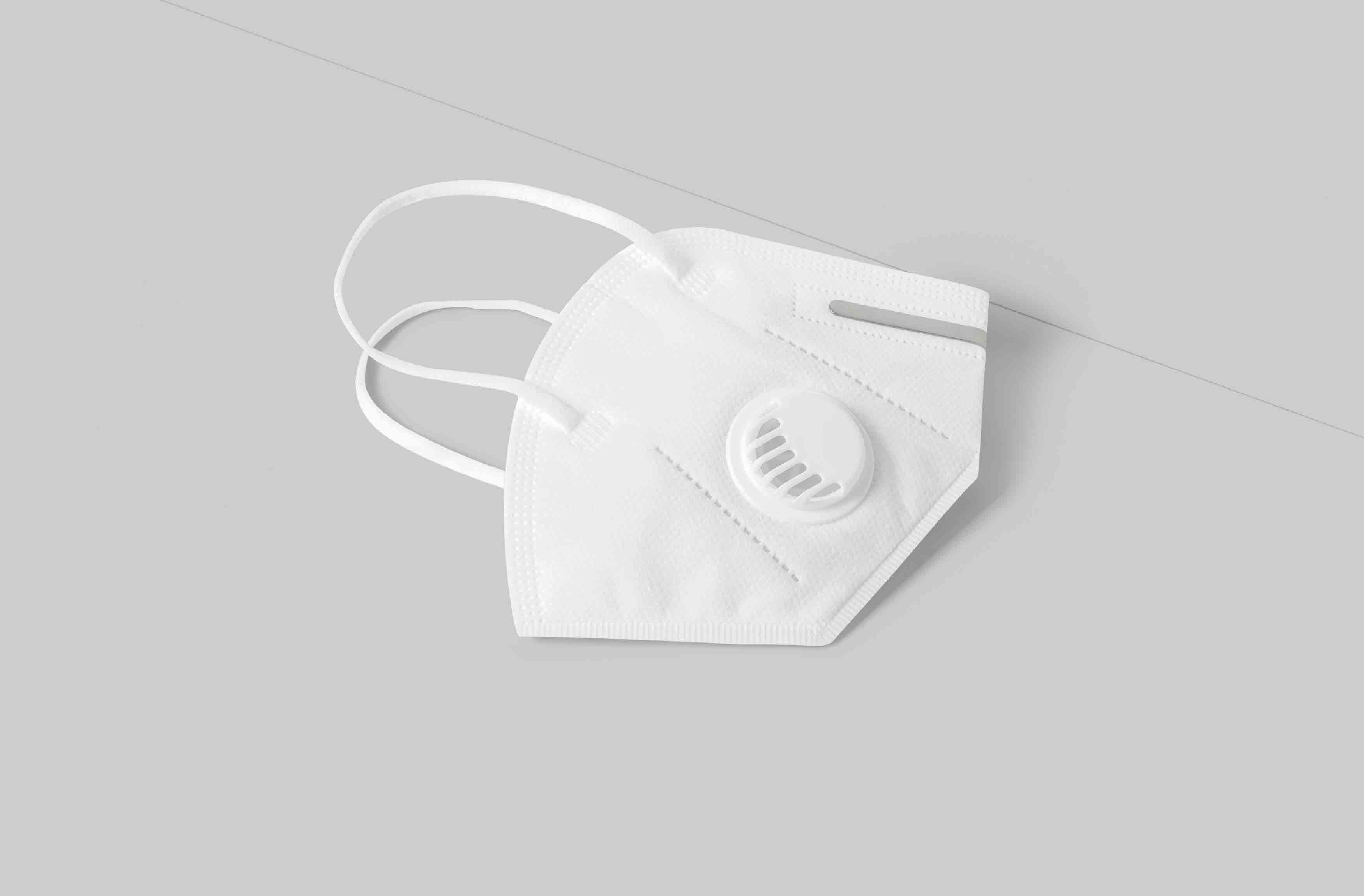 口罩贴图样机vi效果图psd模板