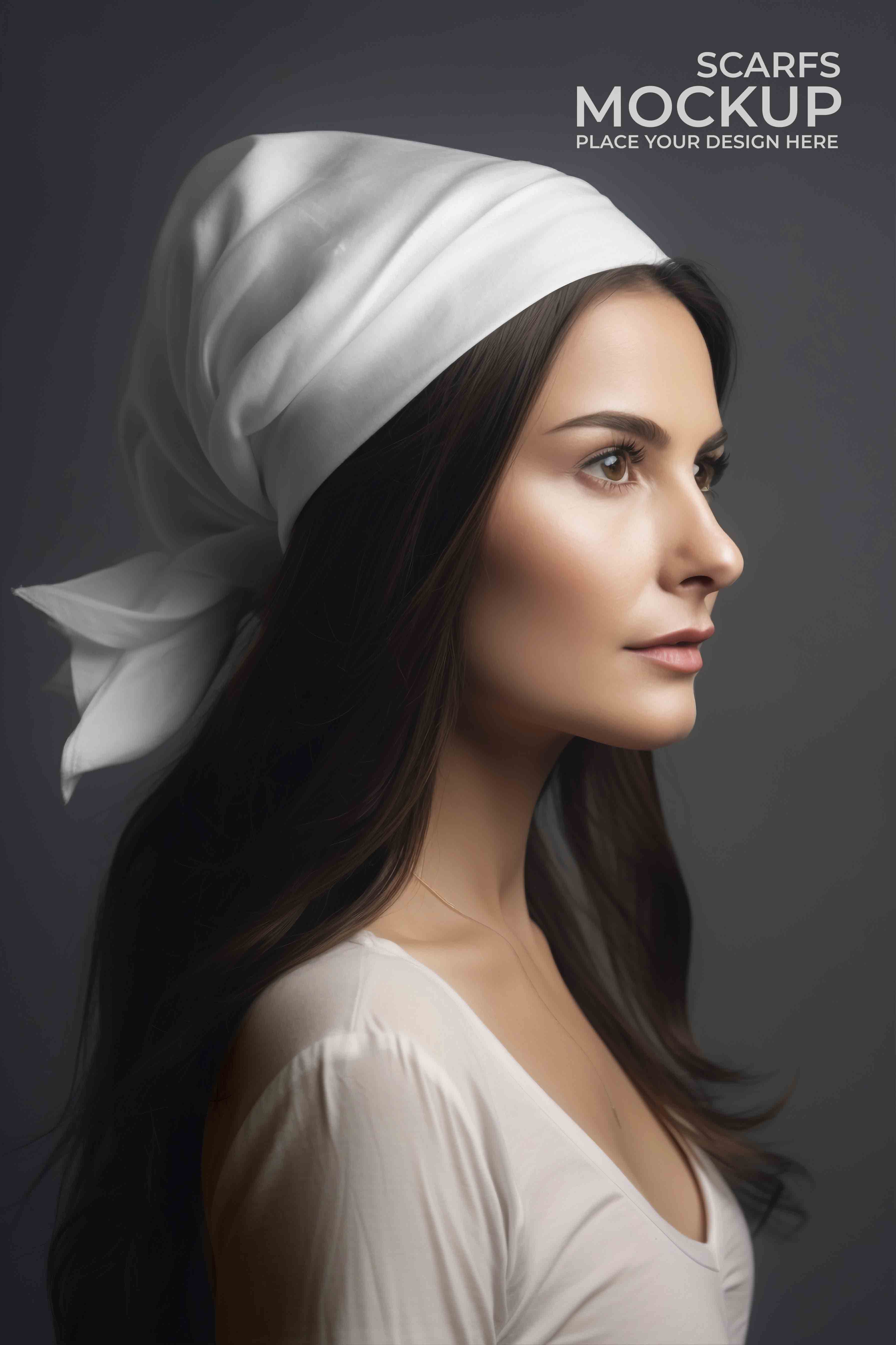 头巾设计侧面效果图ps贴图