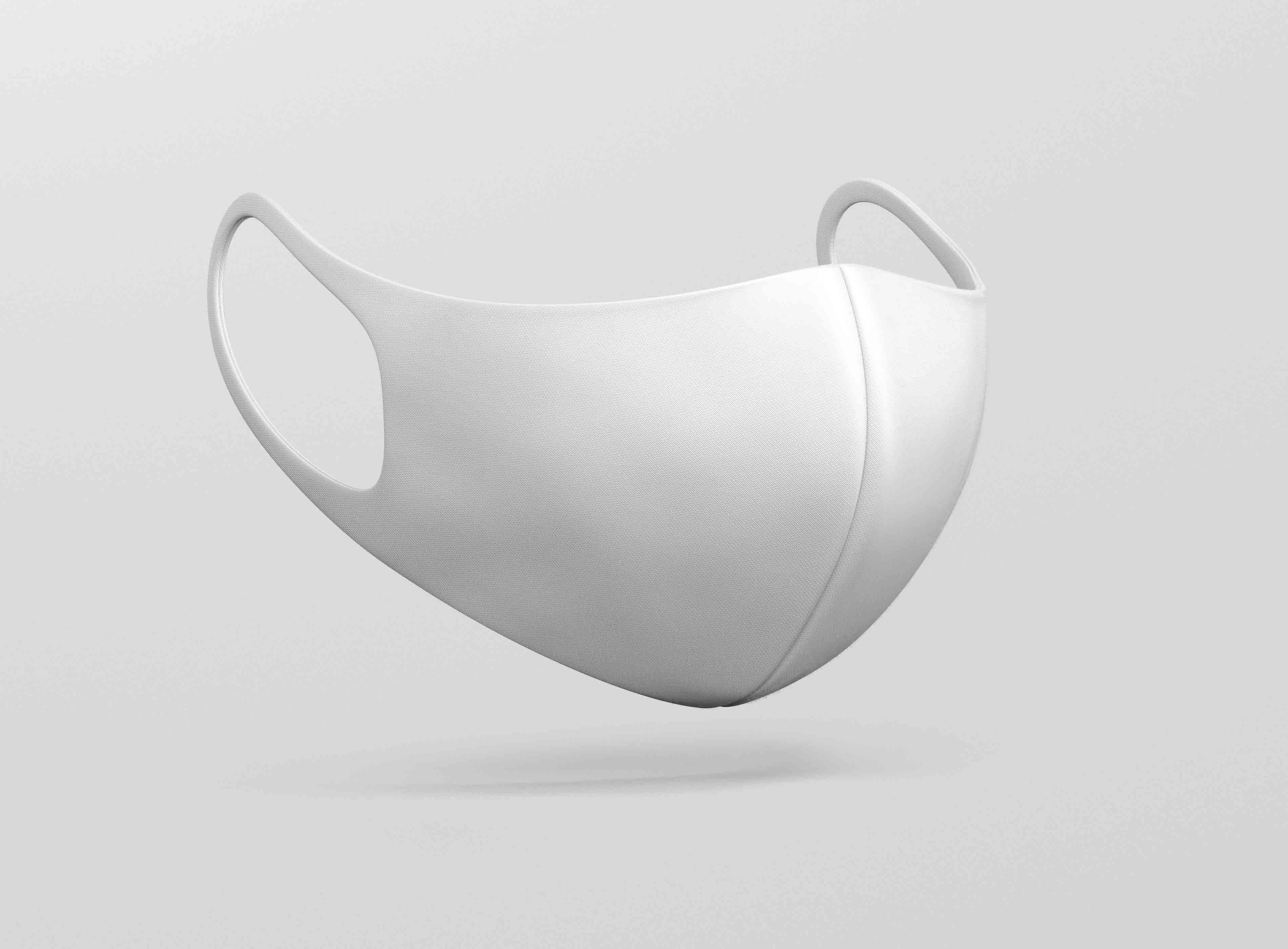 女士口罩设计psd智能贴图样机素材