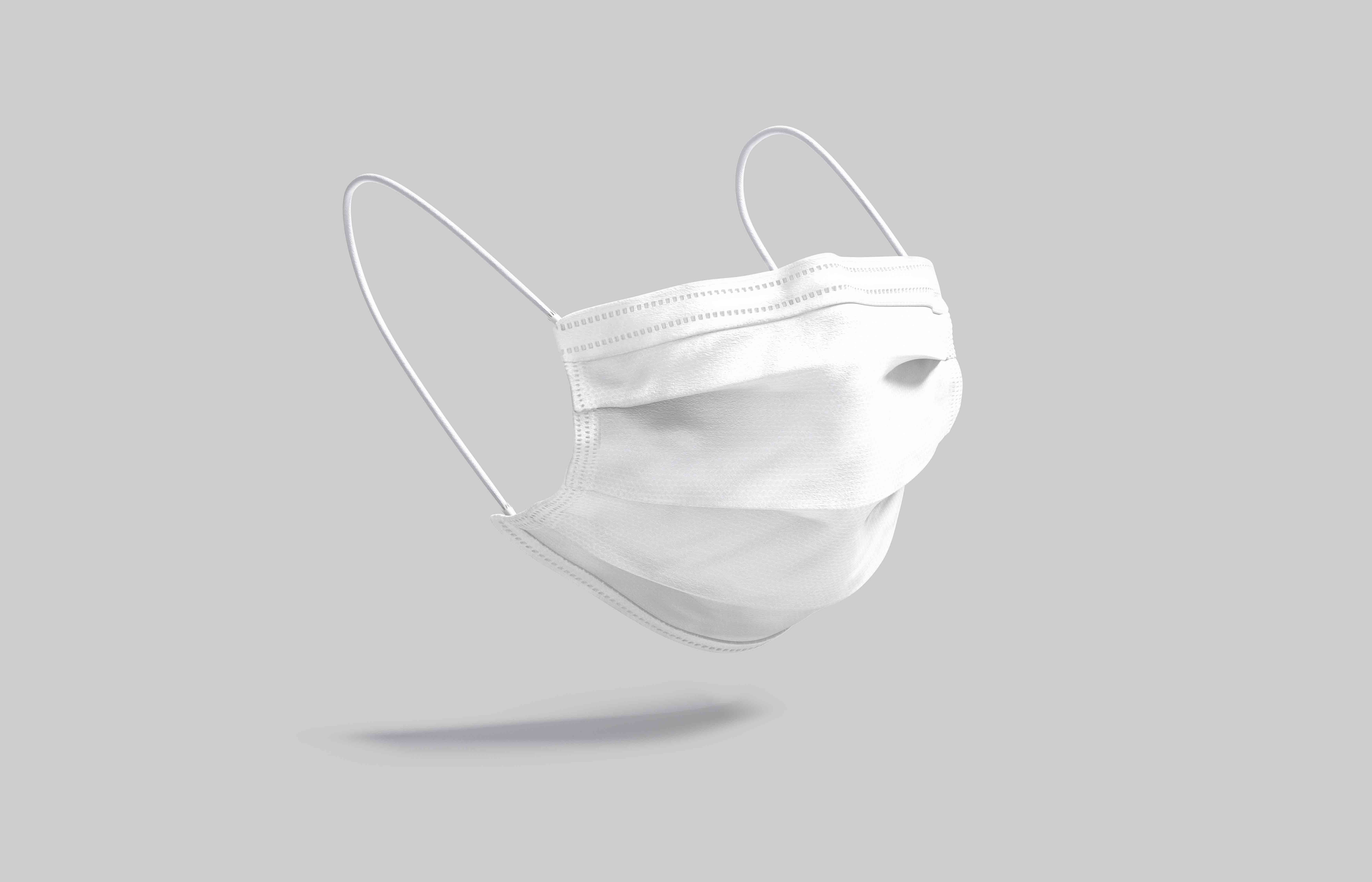 女孩新款口罩设计psd智能贴图样机素材