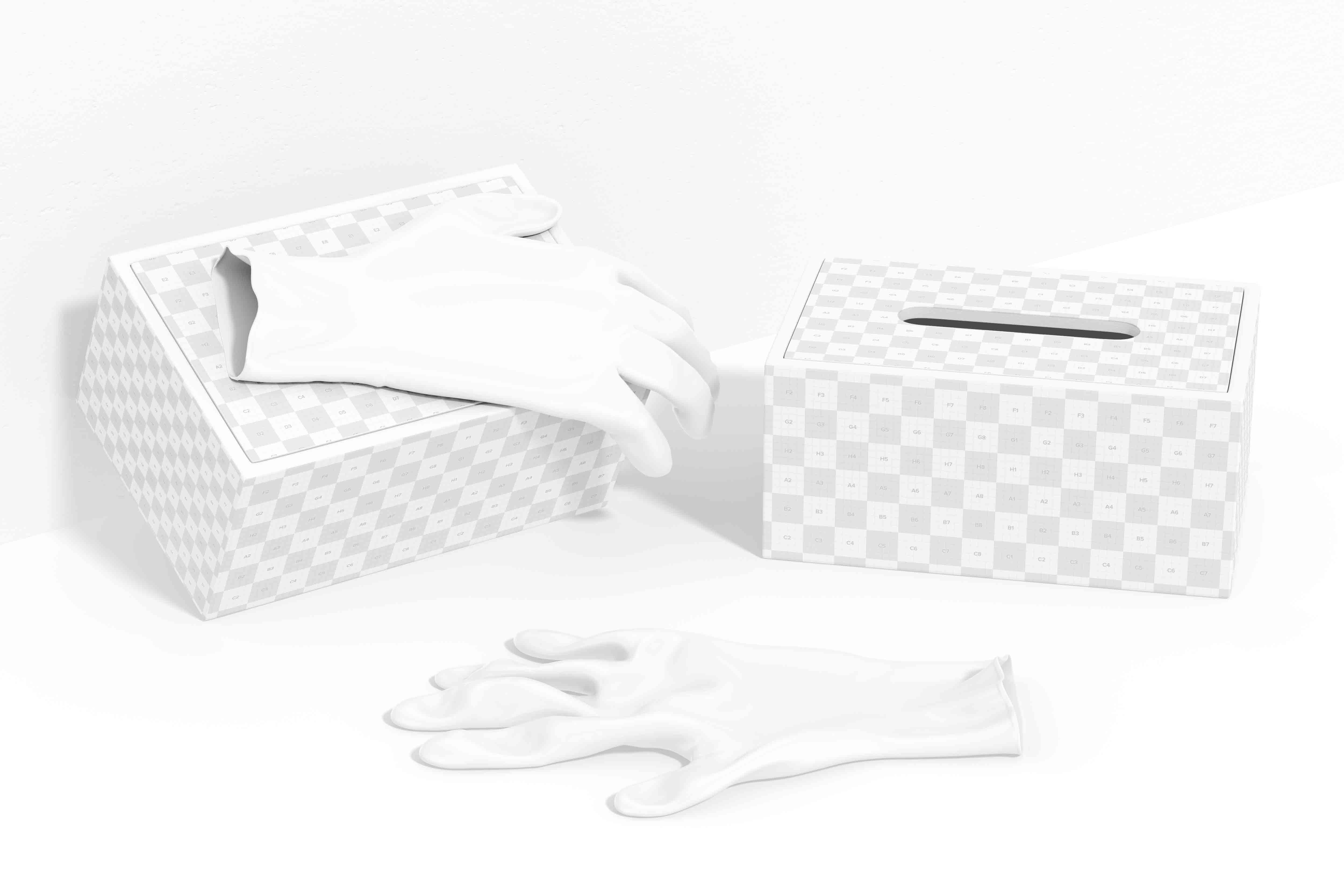 实验室医用手套设计ps贴图