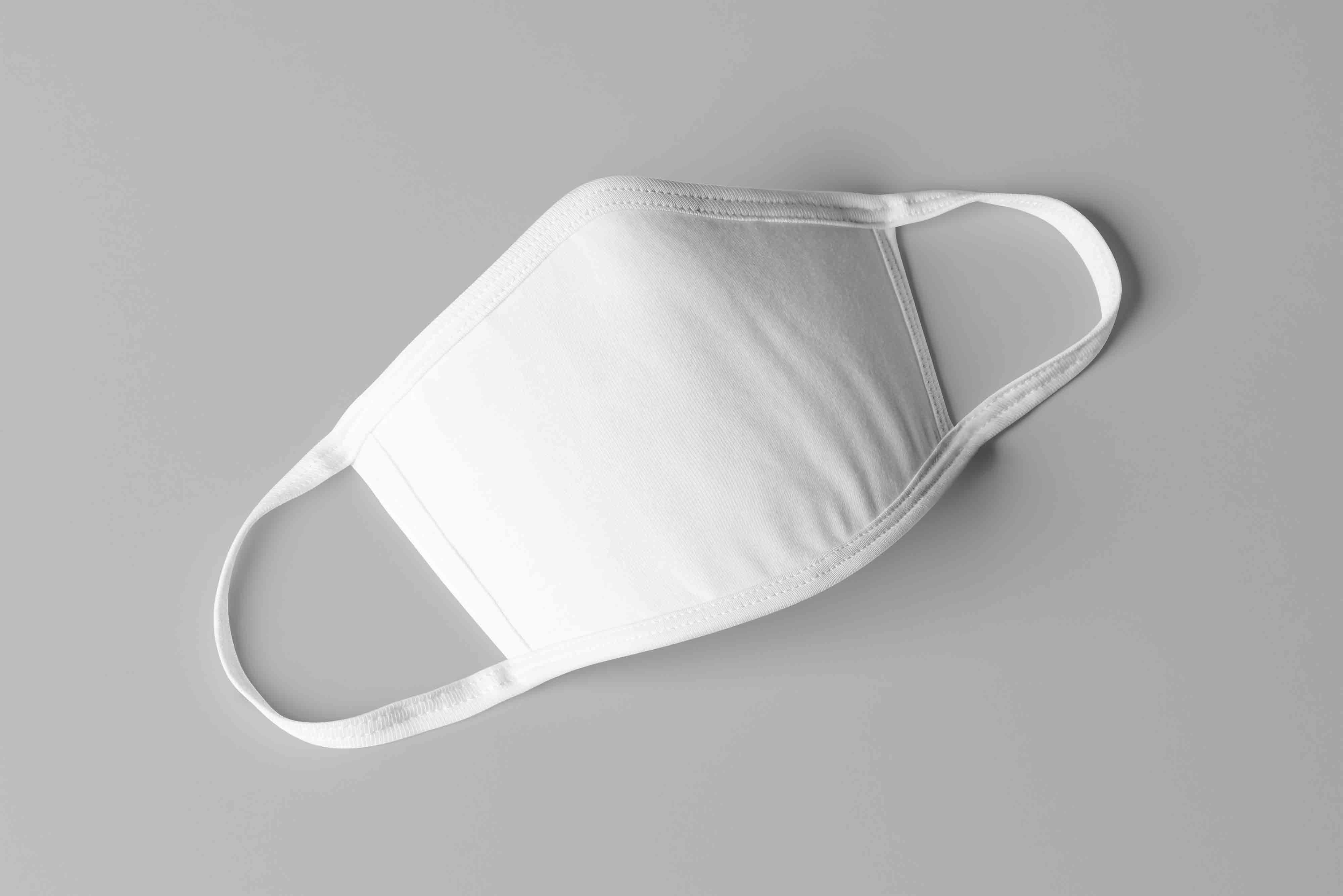 平面无褶皱口罩psd智能贴图样机素材