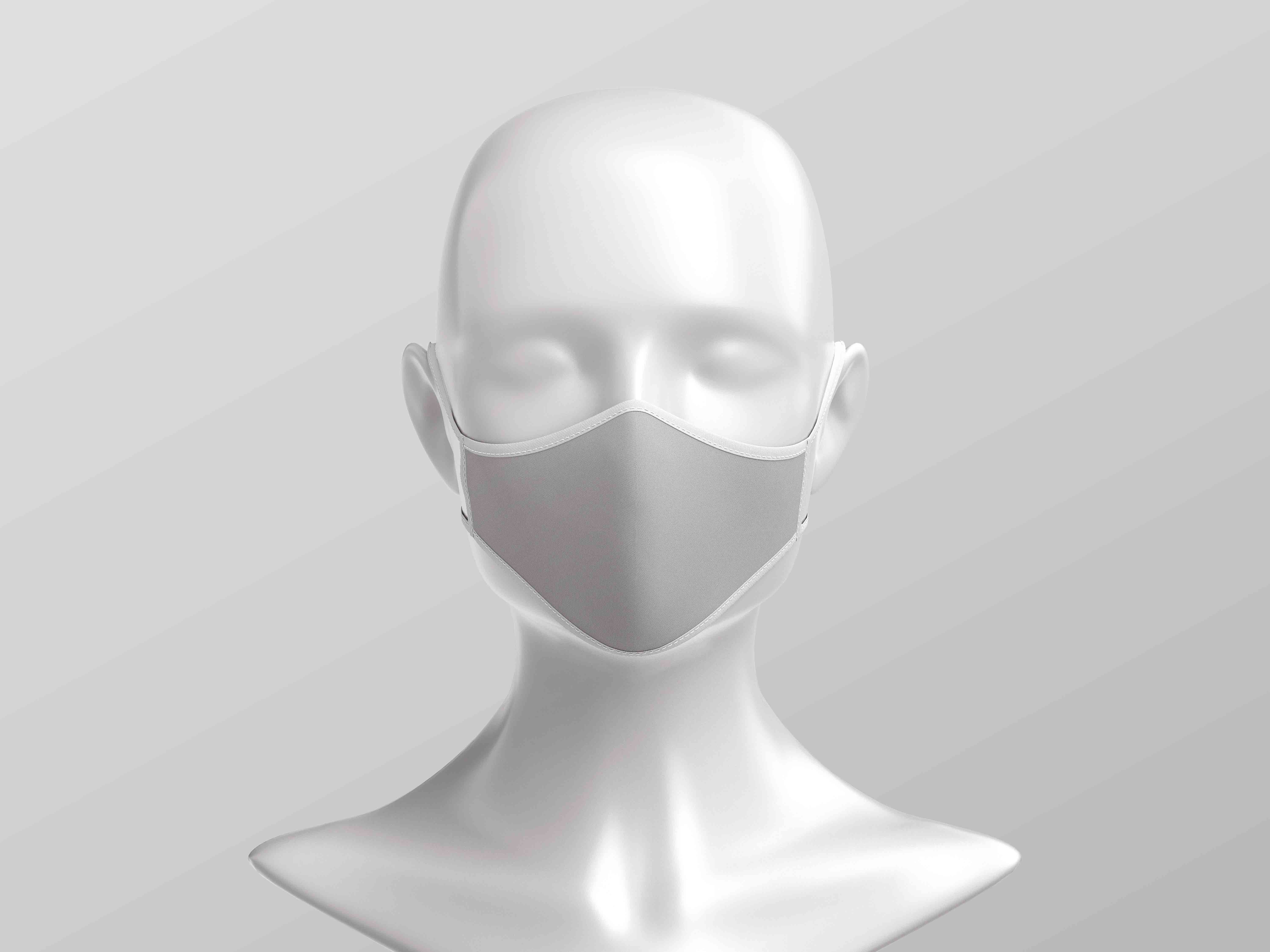 戴口罩效果图设计ps智能贴图素材