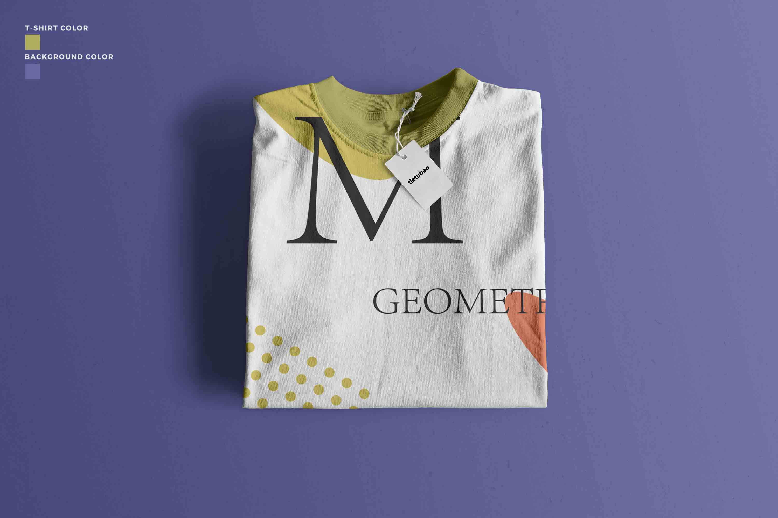 折叠好的T恤衫PSD贴图素材