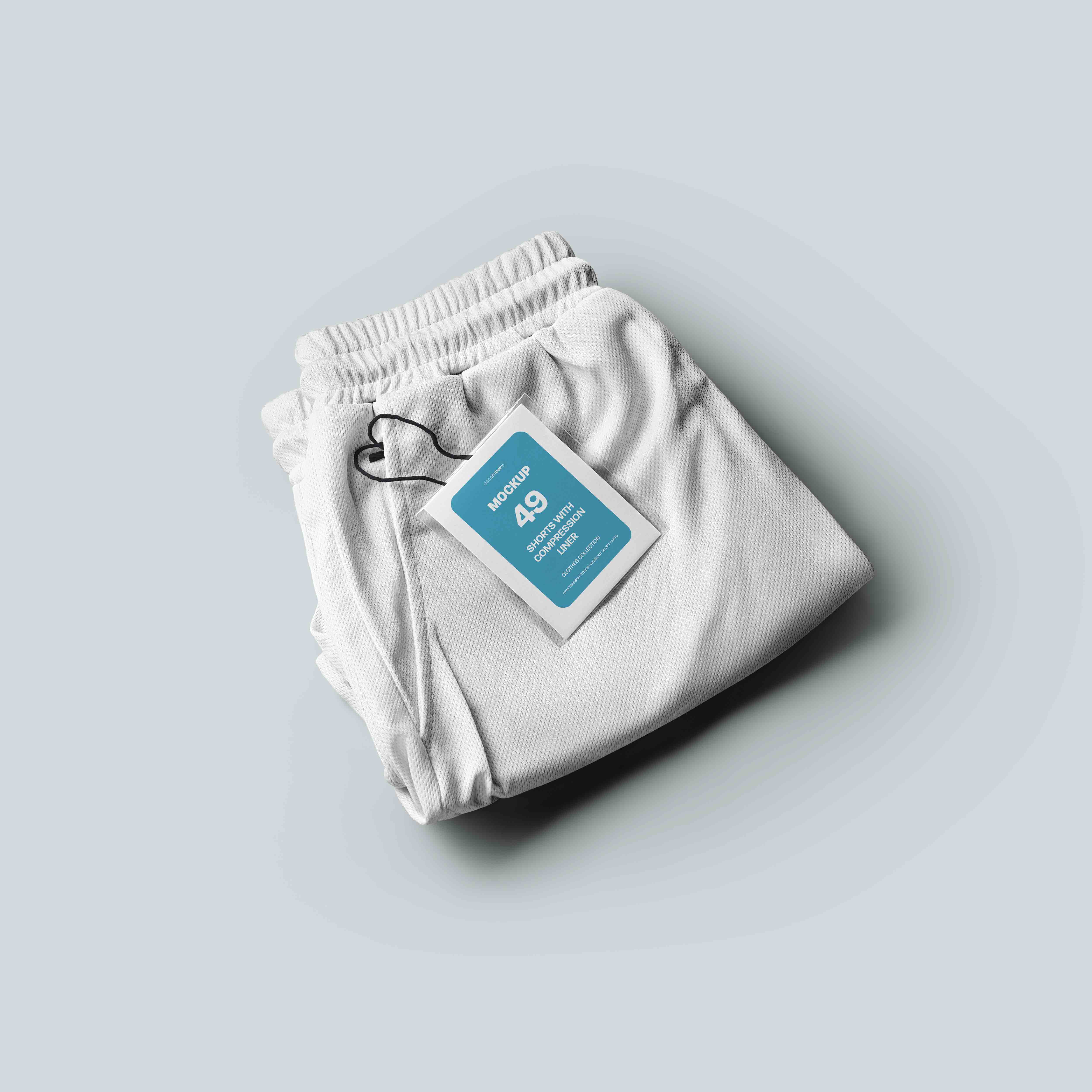 折叠短裤设计效果贴图ps样机