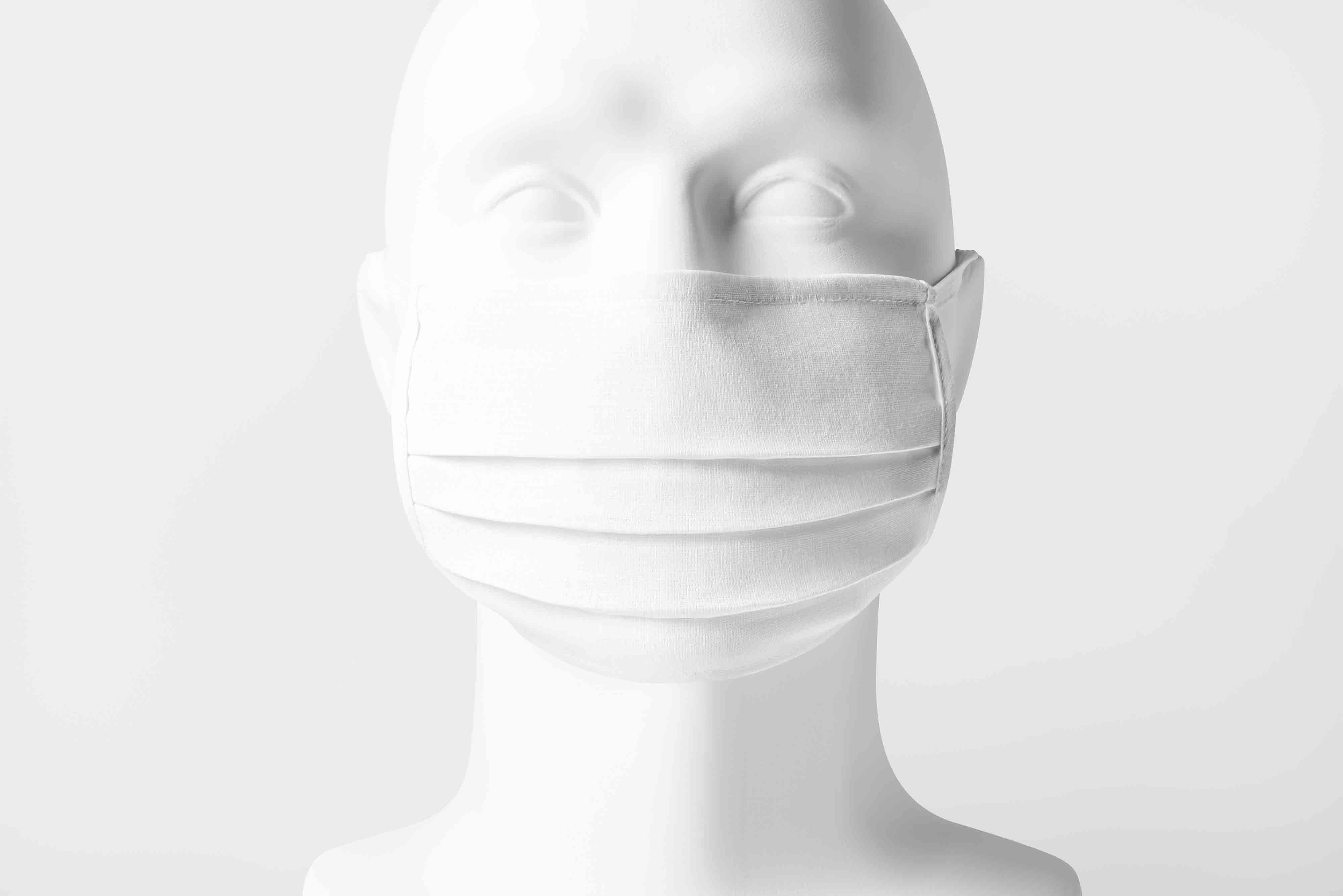 模特口罩展示图psd智能贴图样机素材