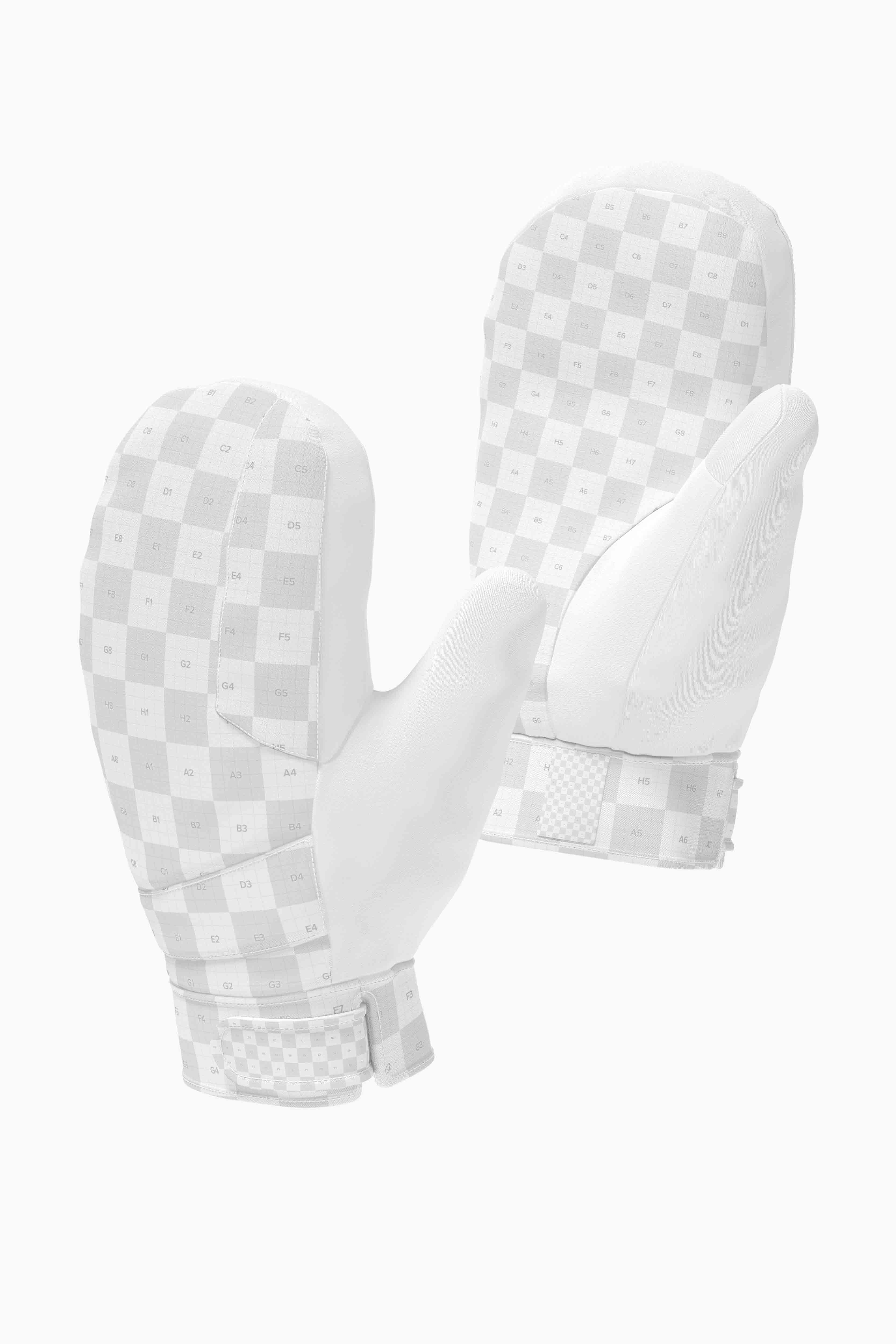 滑雪手套设计素材模板