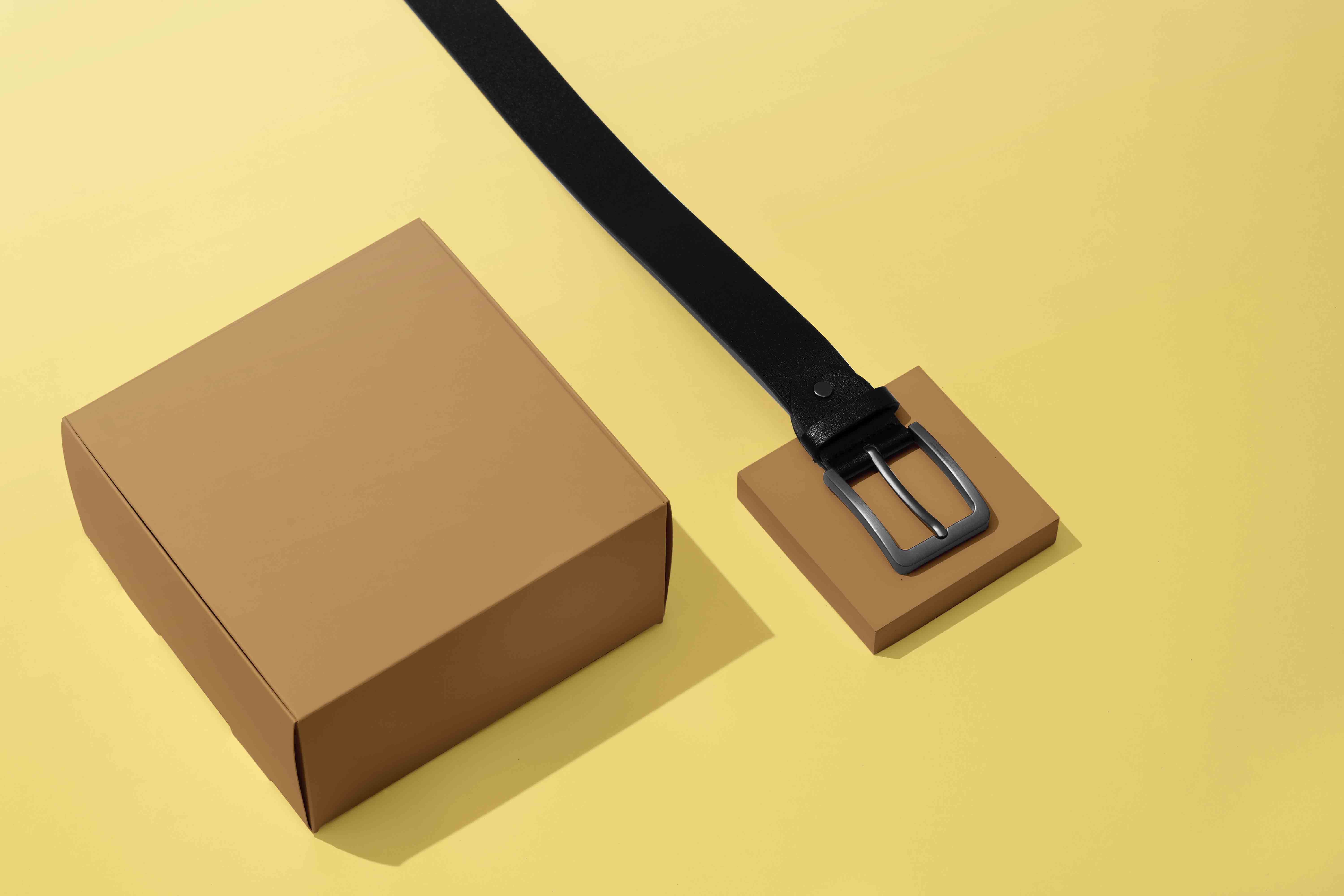 皮带设计包装psd样机模型