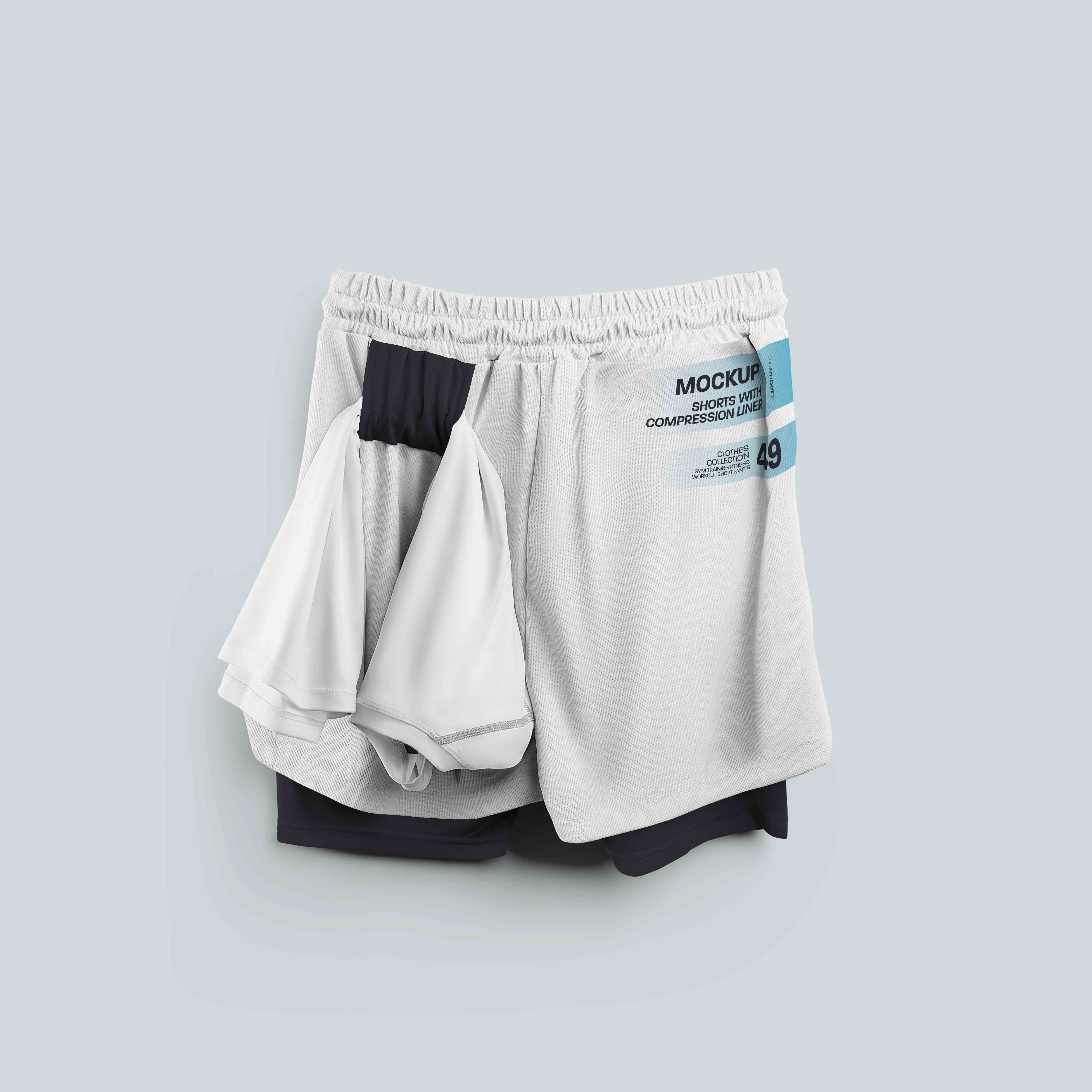 短裤贴图psd样机