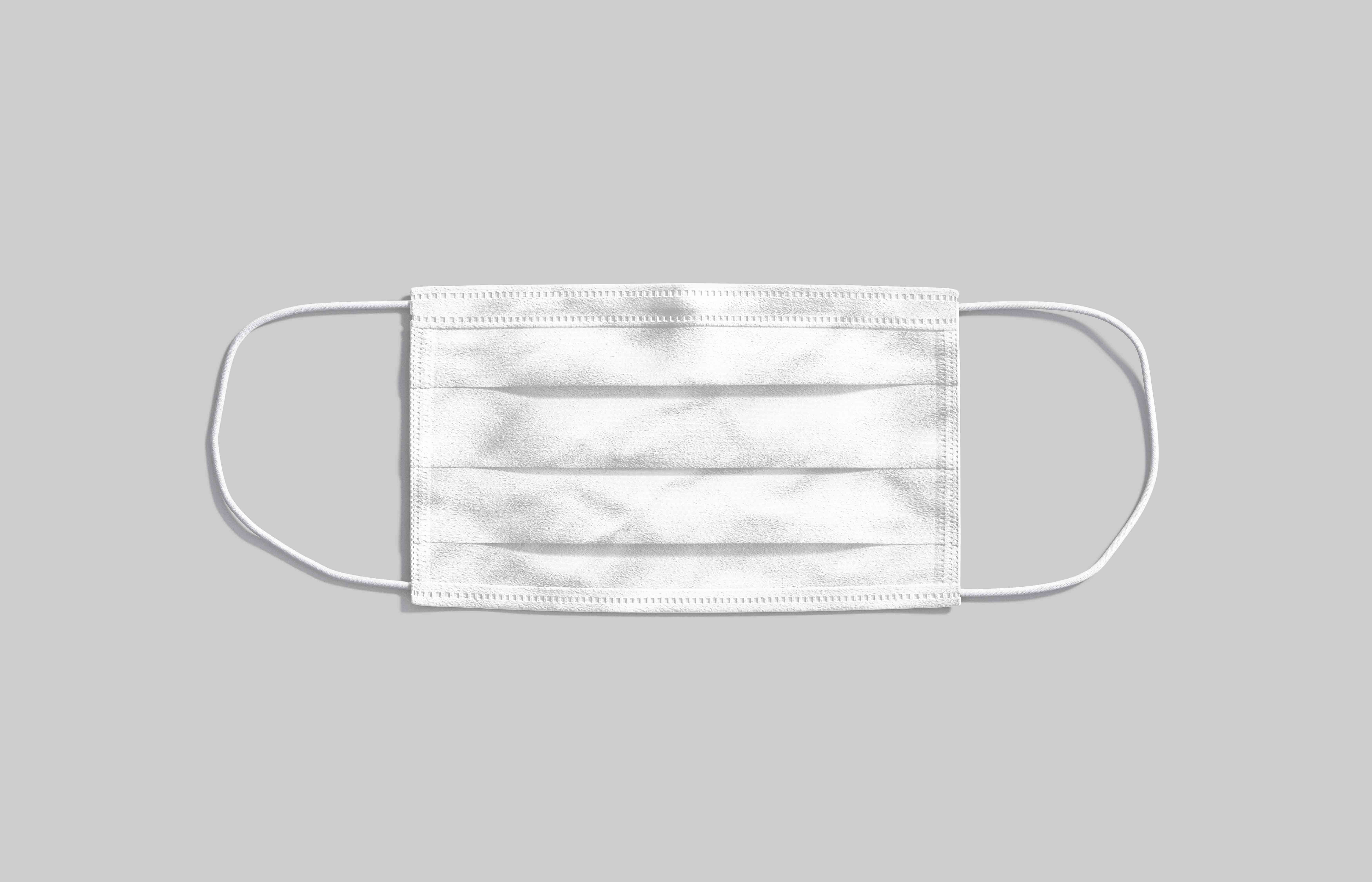 简单口罩设计psd智能贴图样机素材