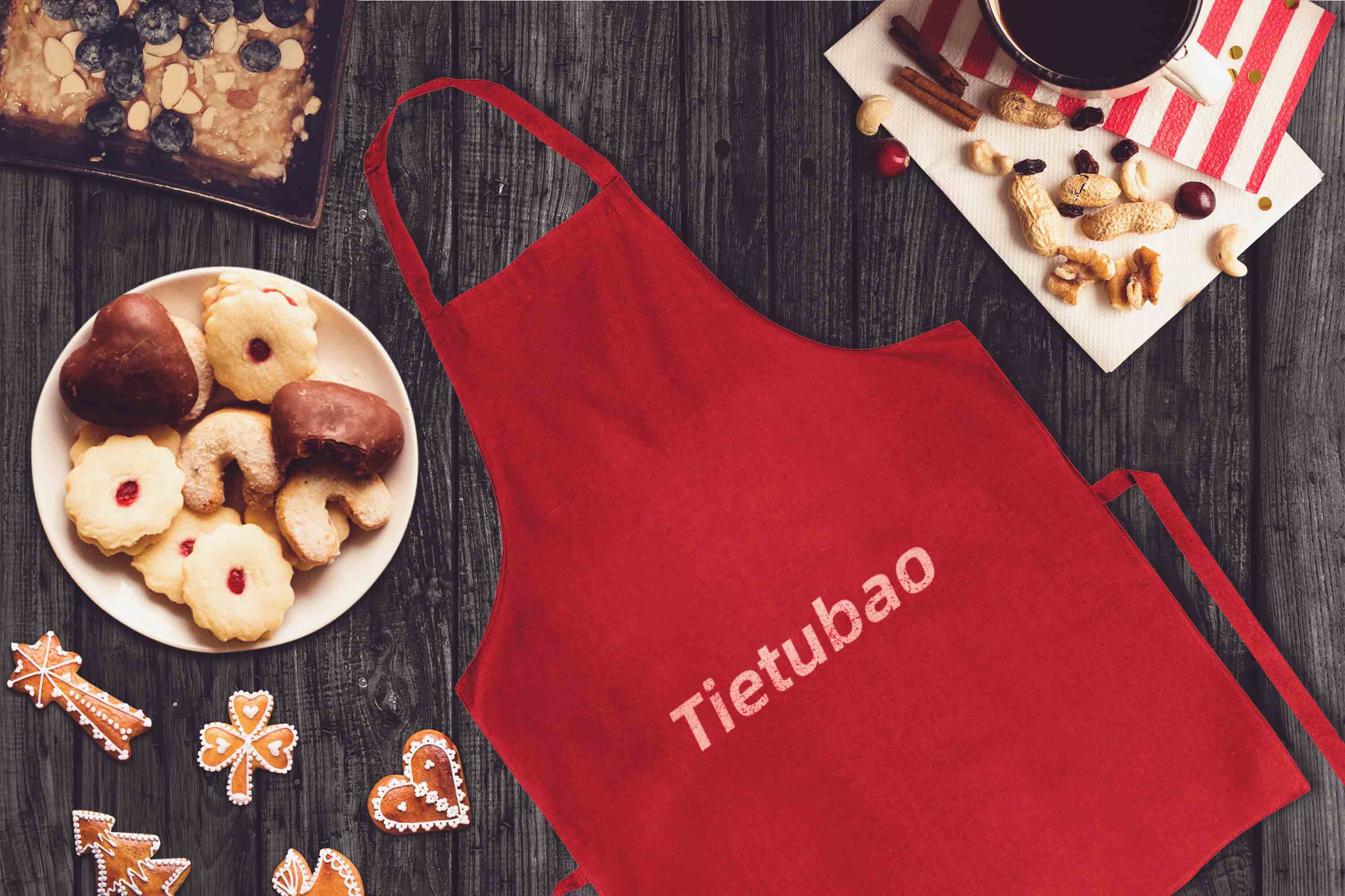 红色围裙logo贴图素材