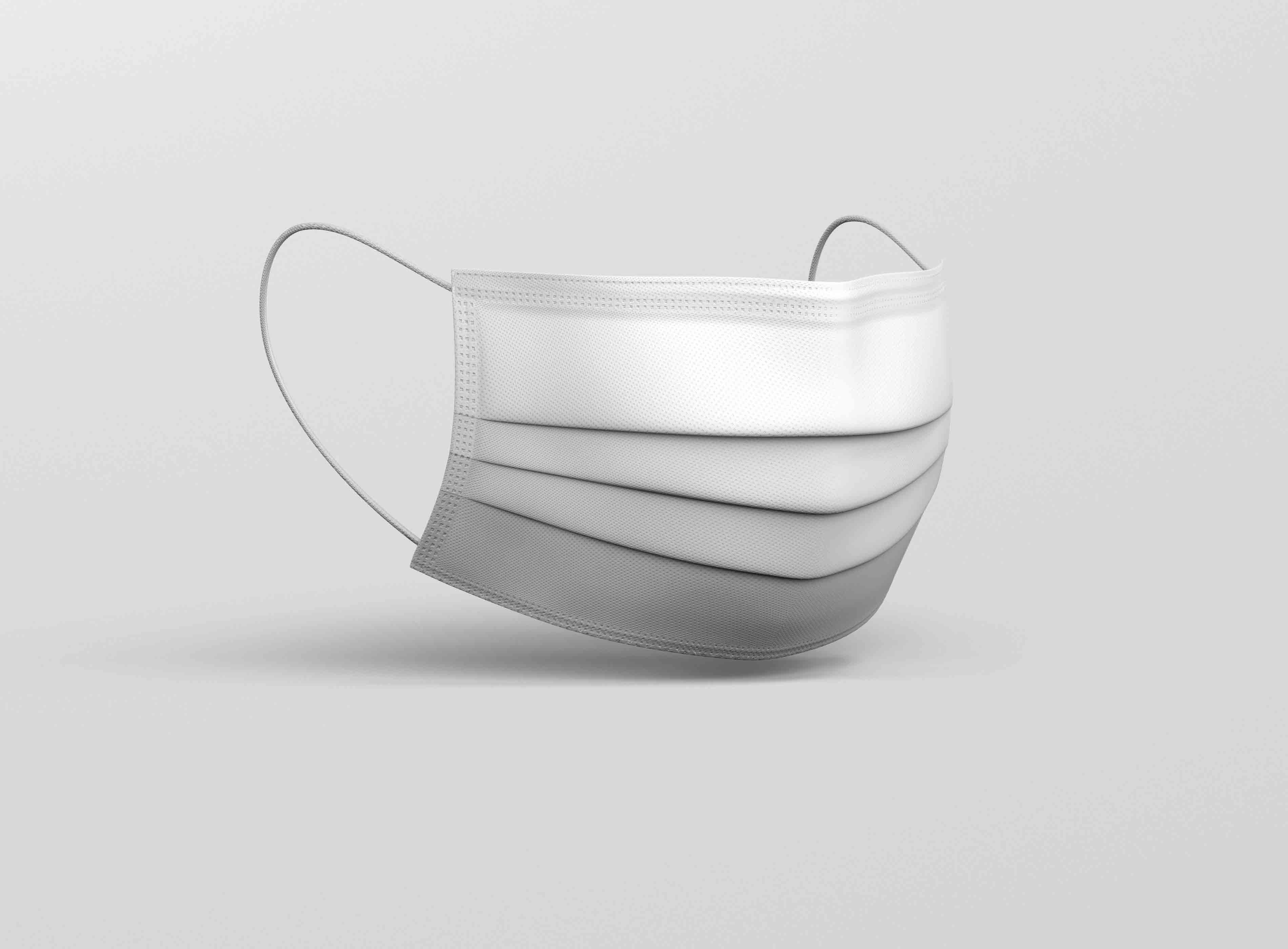 美女口罩psd智能贴图样机素材