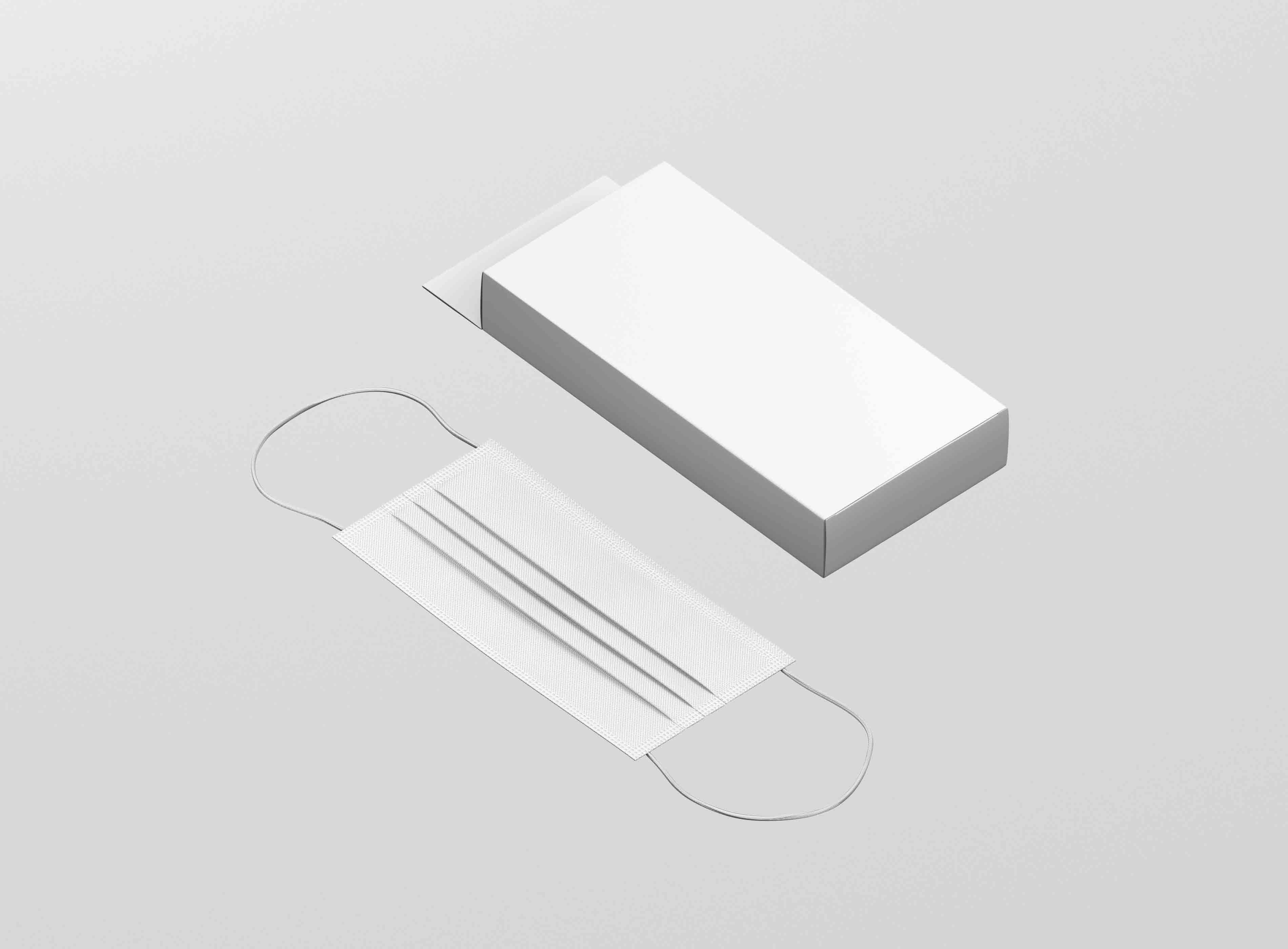 美女口罩设计psd智能贴图样机素材