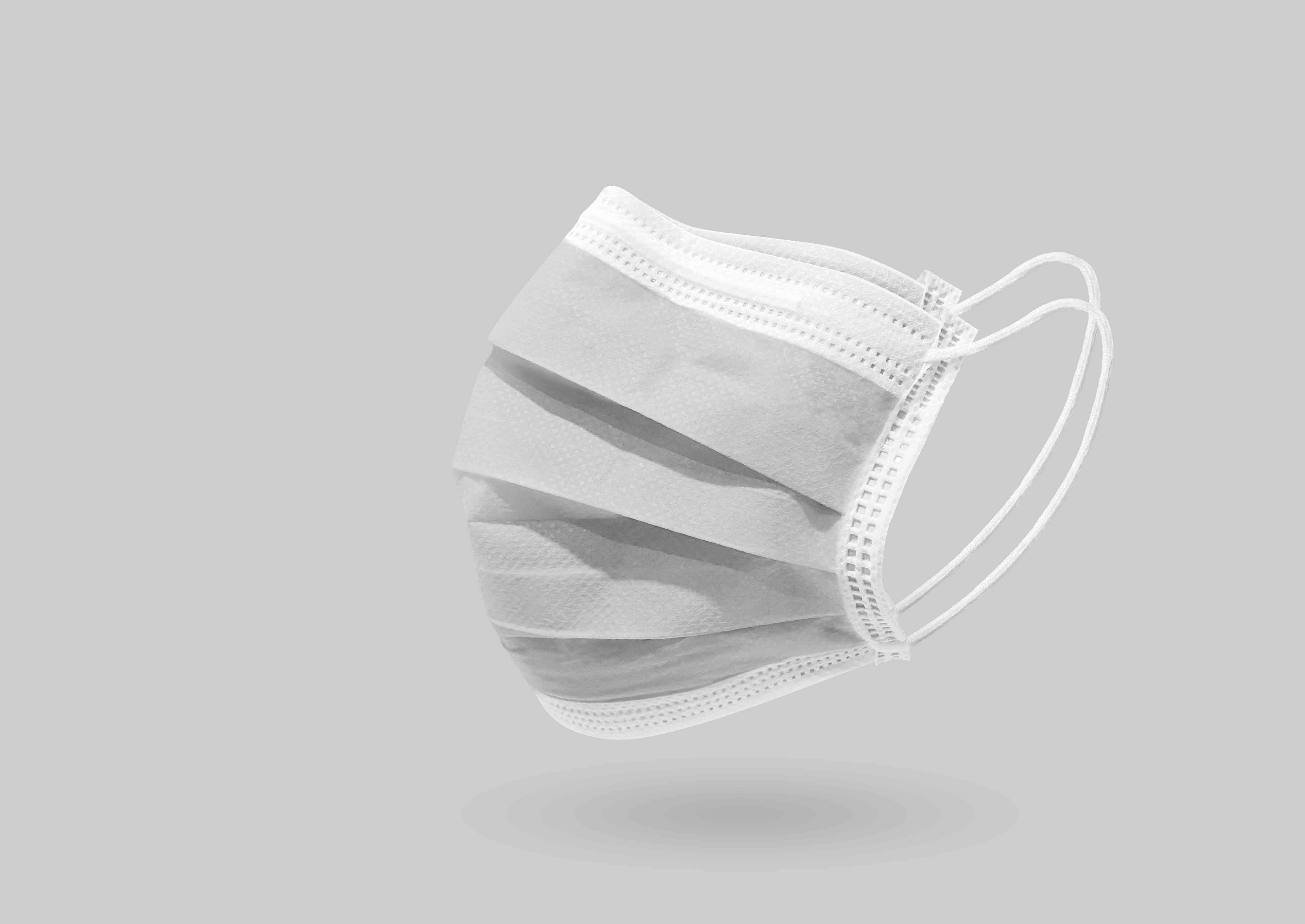 褶皱口罩psd智能贴图样机素材