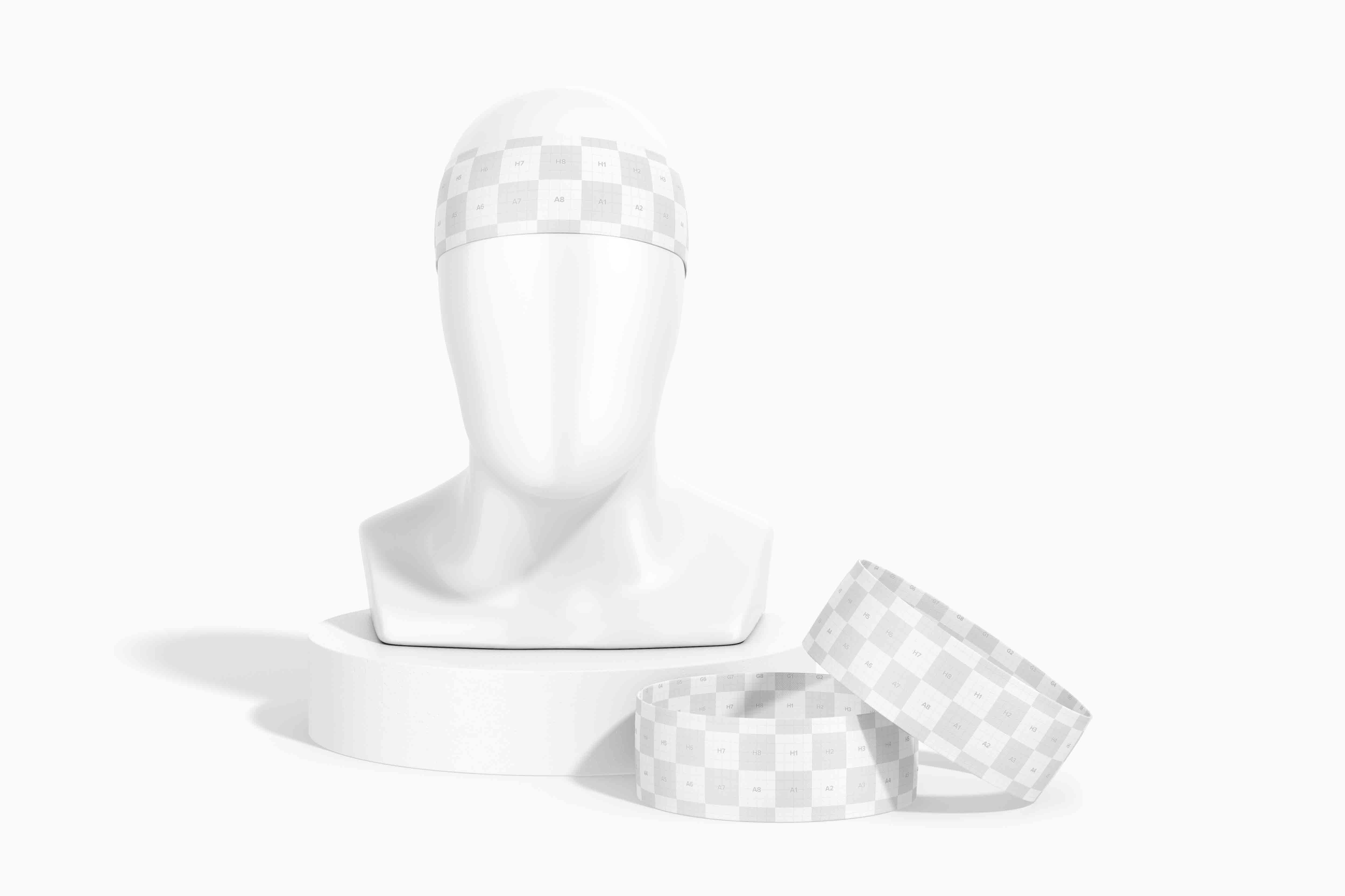 运动发带ps贴图样机