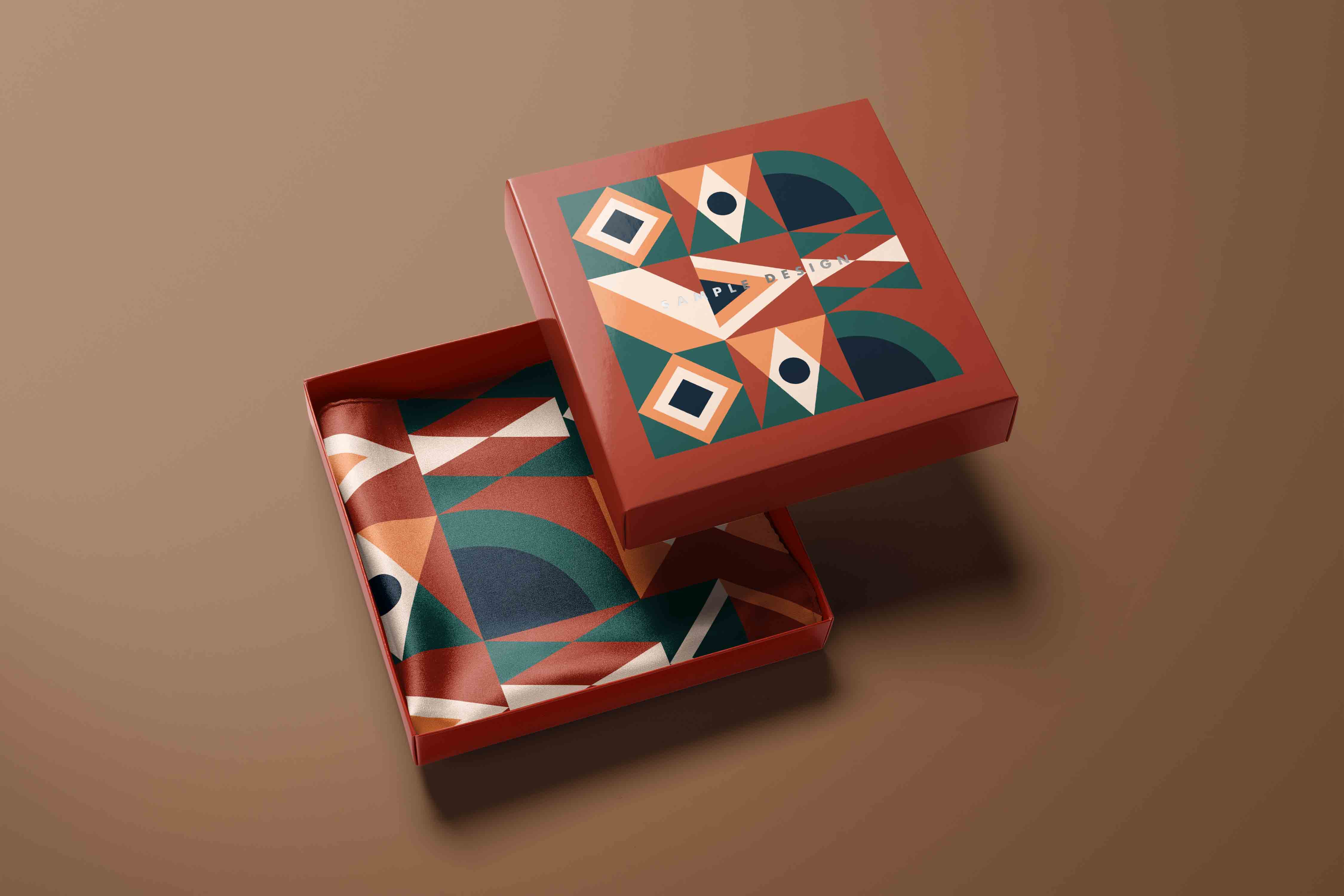 丝巾产品包装设计PS贴图素材