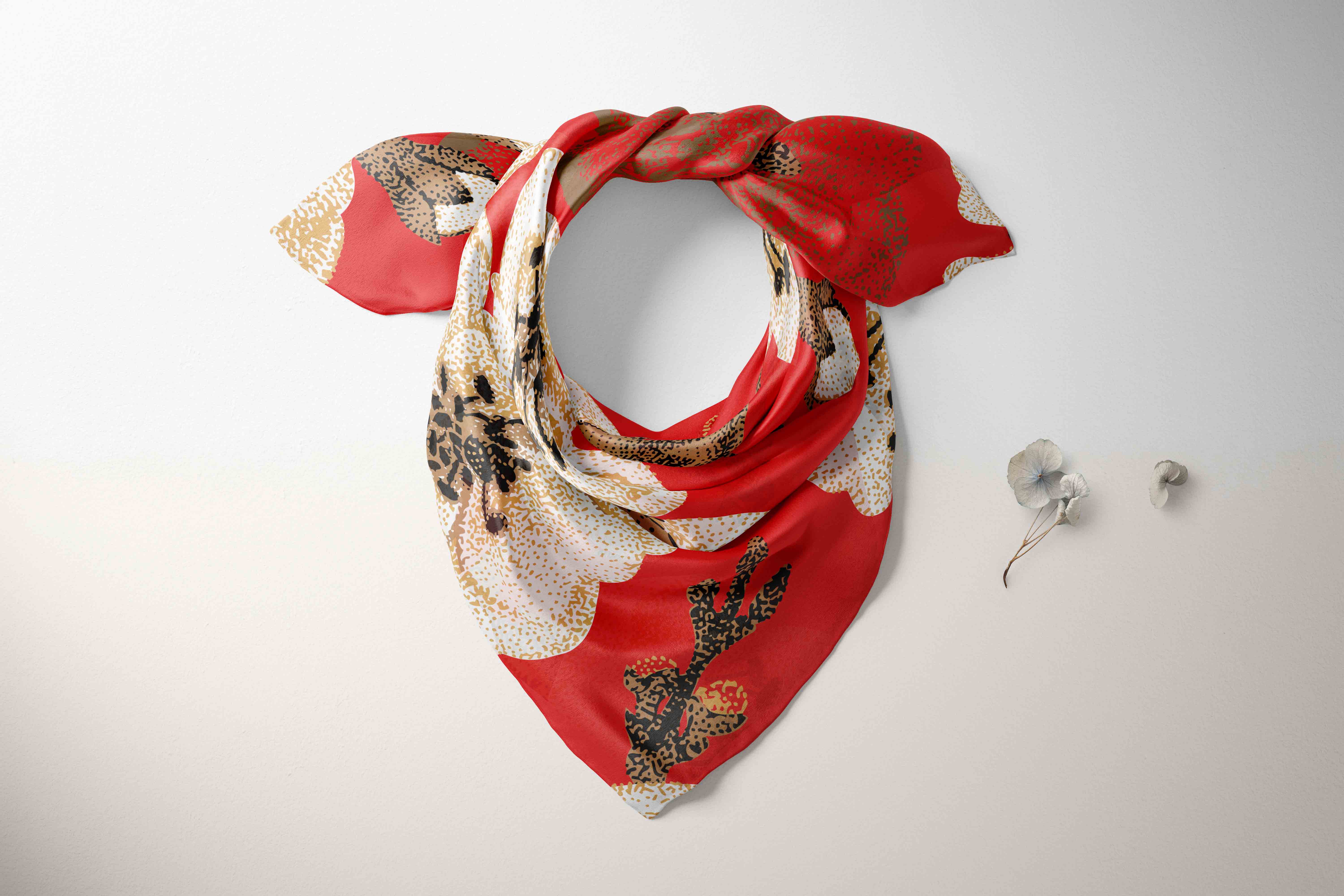 丝巾佩戴PS贴图素材