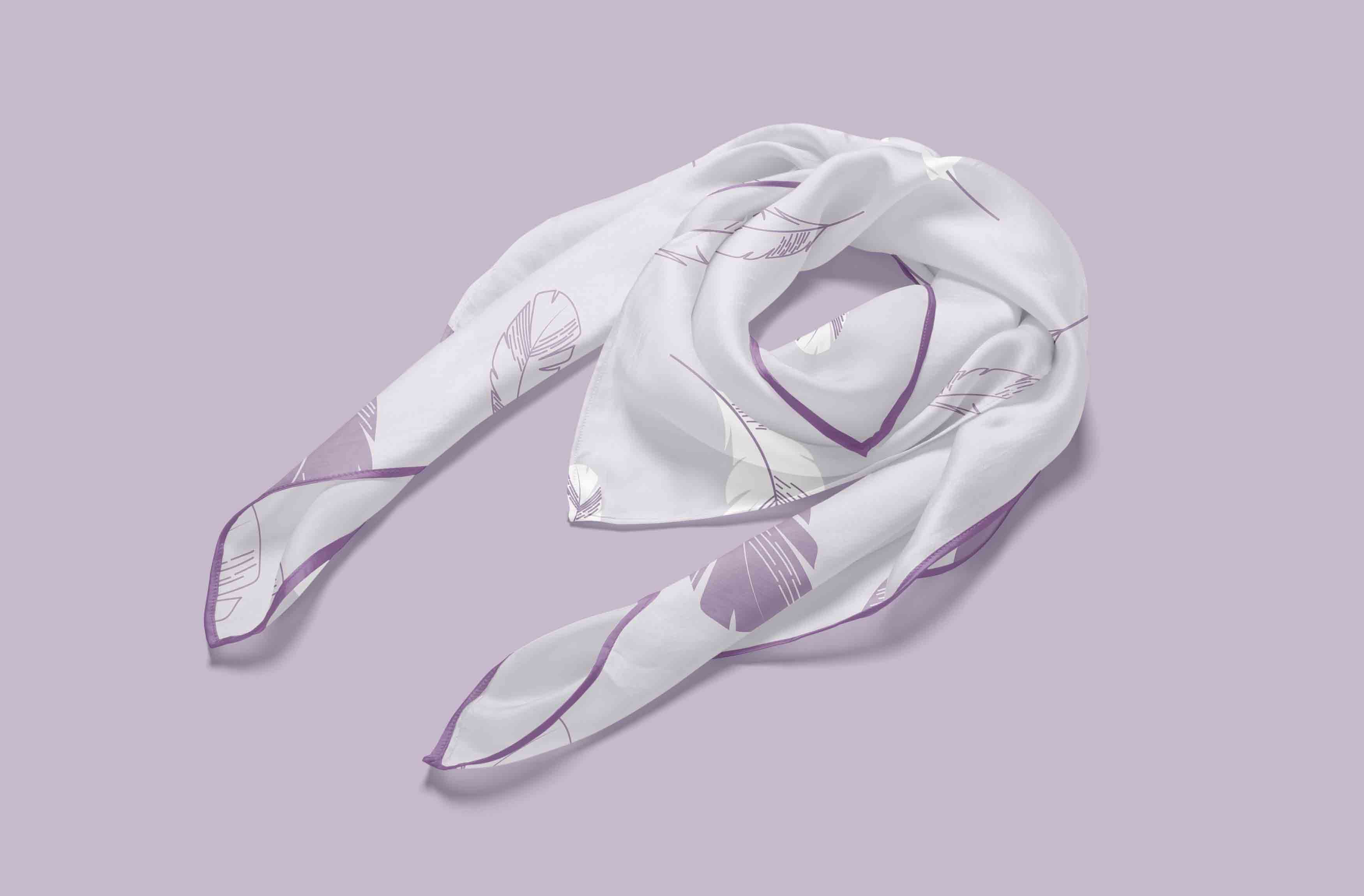 丝巾佩戴效果设计PS贴图素材