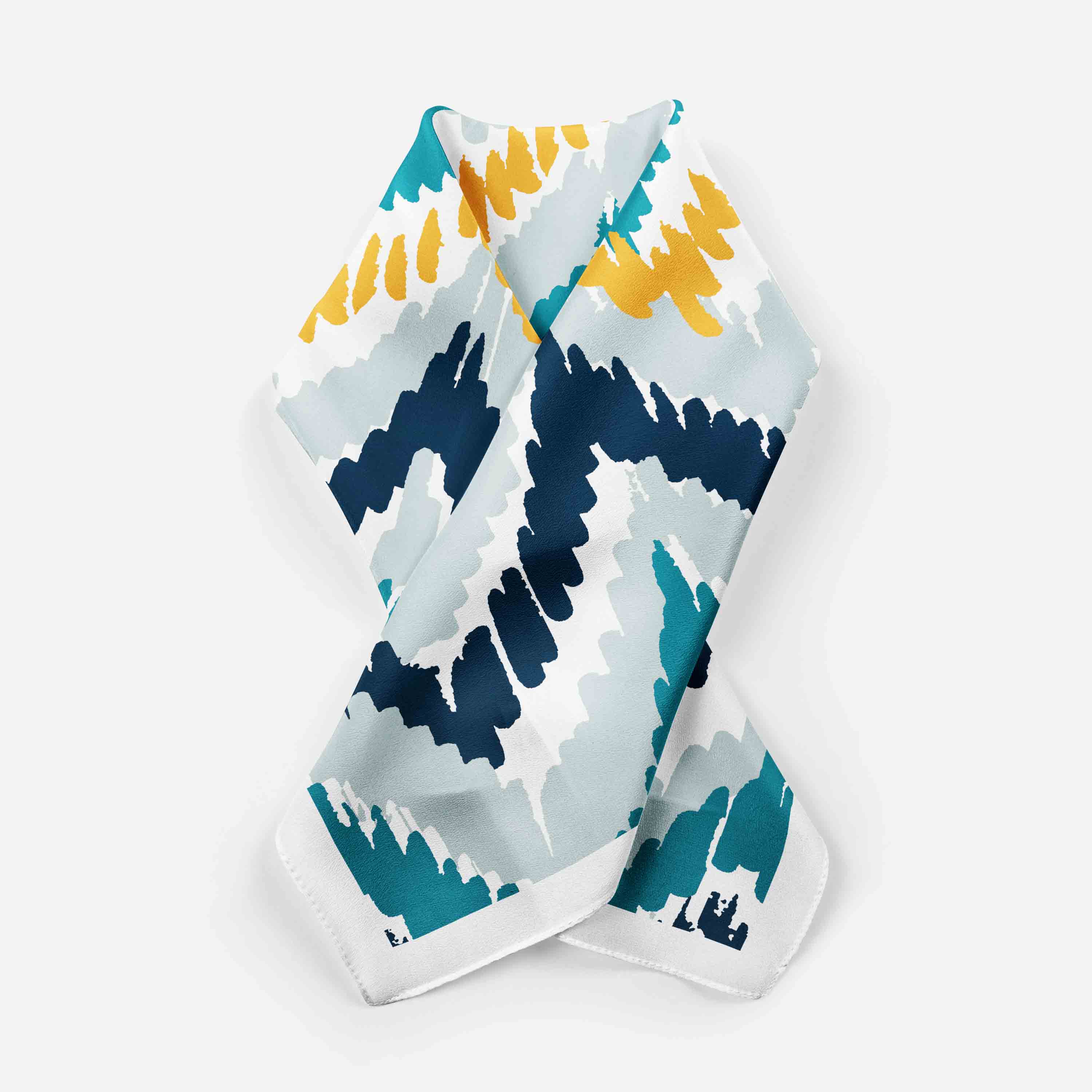 丝巾佩戴效果设计psd贴图素材