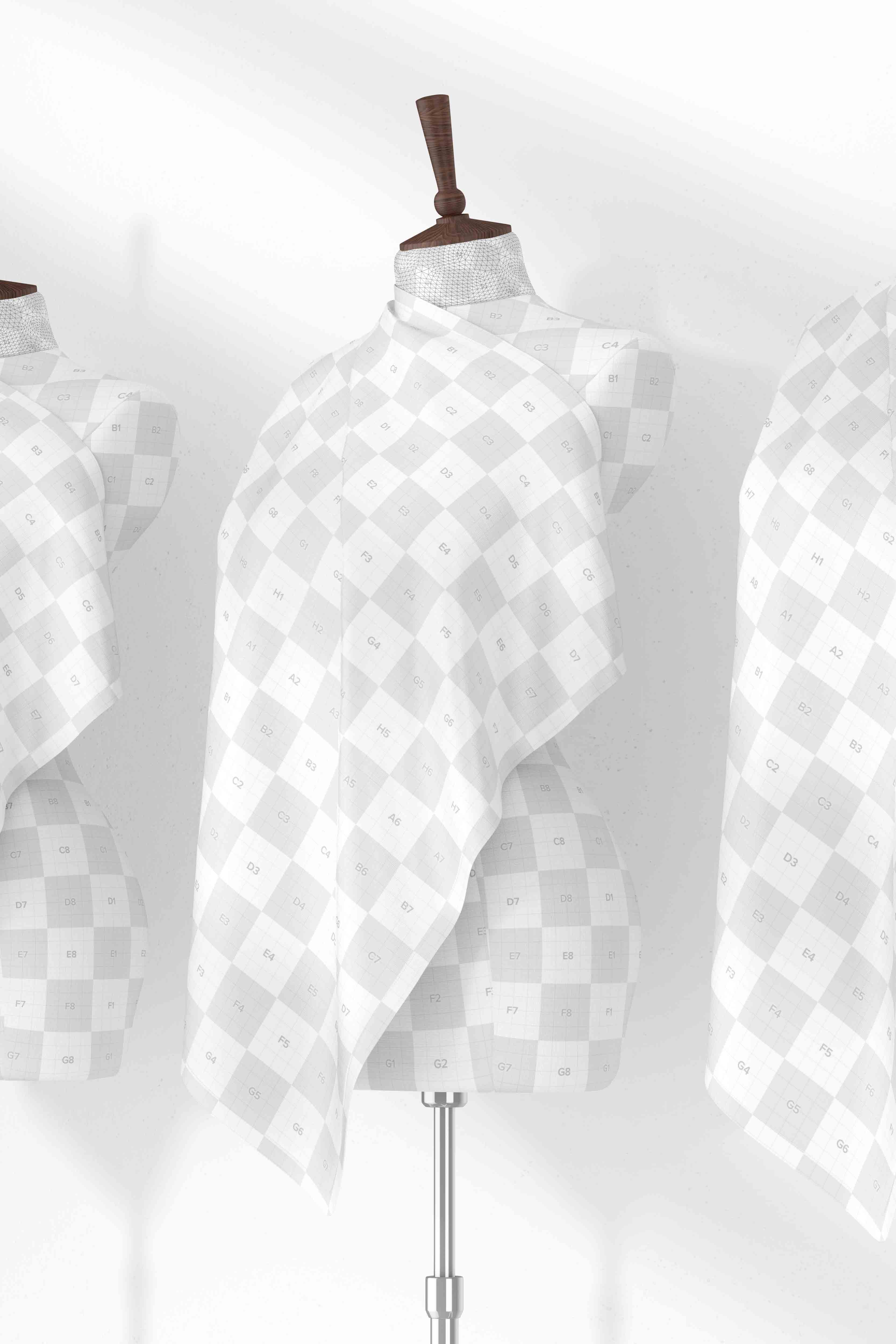 丝巾展示模型PS贴图素材