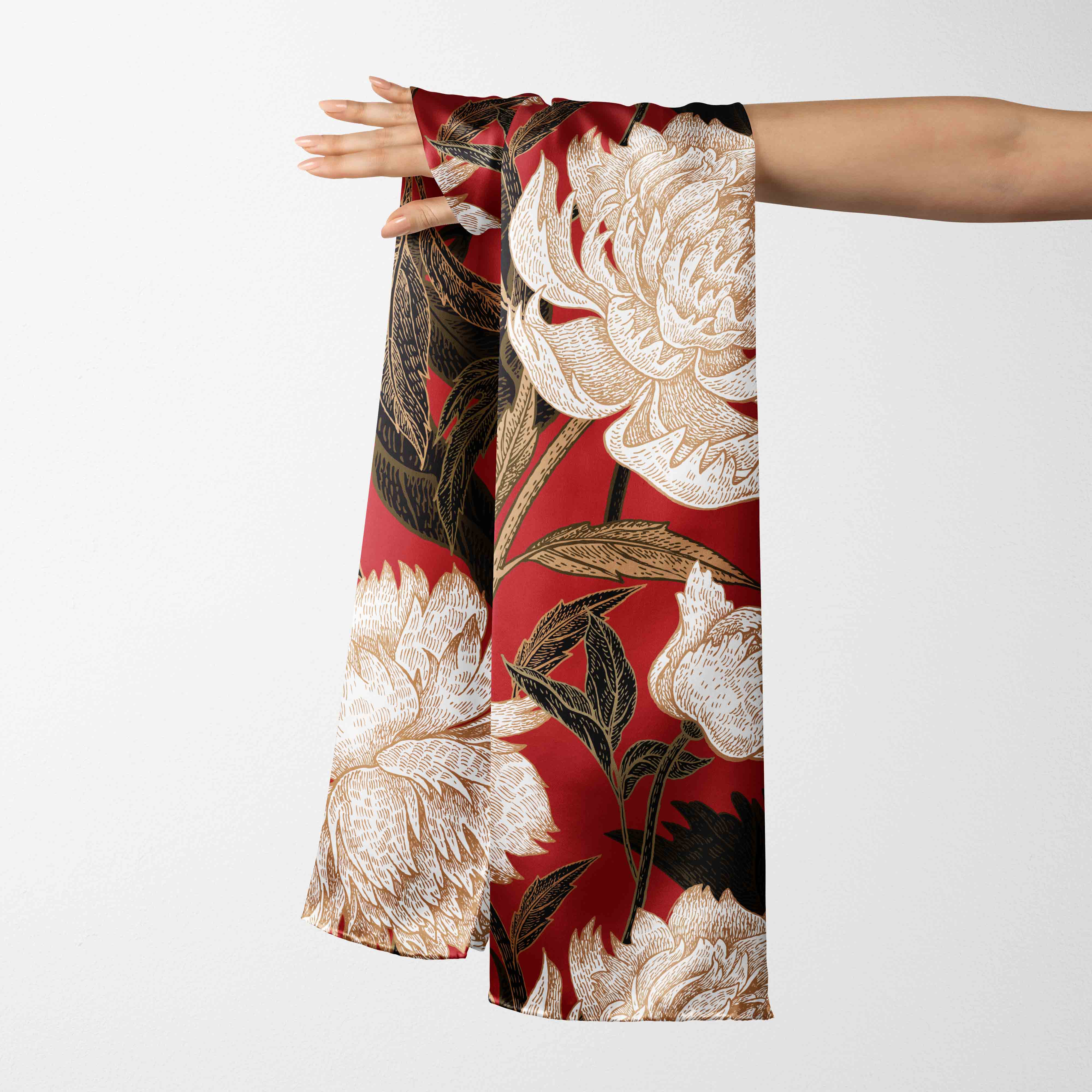 丝巾布料手持展示psd贴图素材