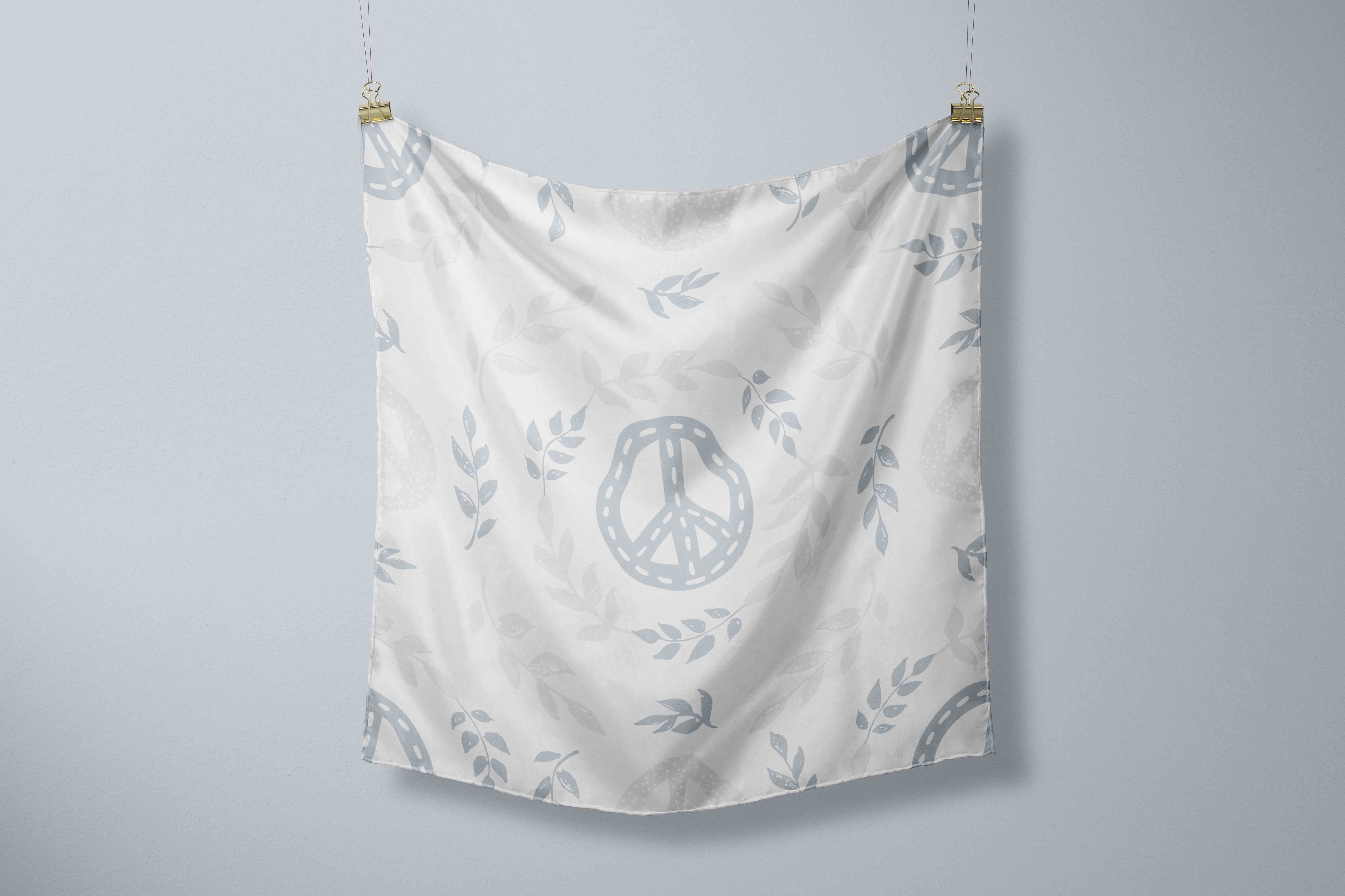 丝巾布料样机素材下载