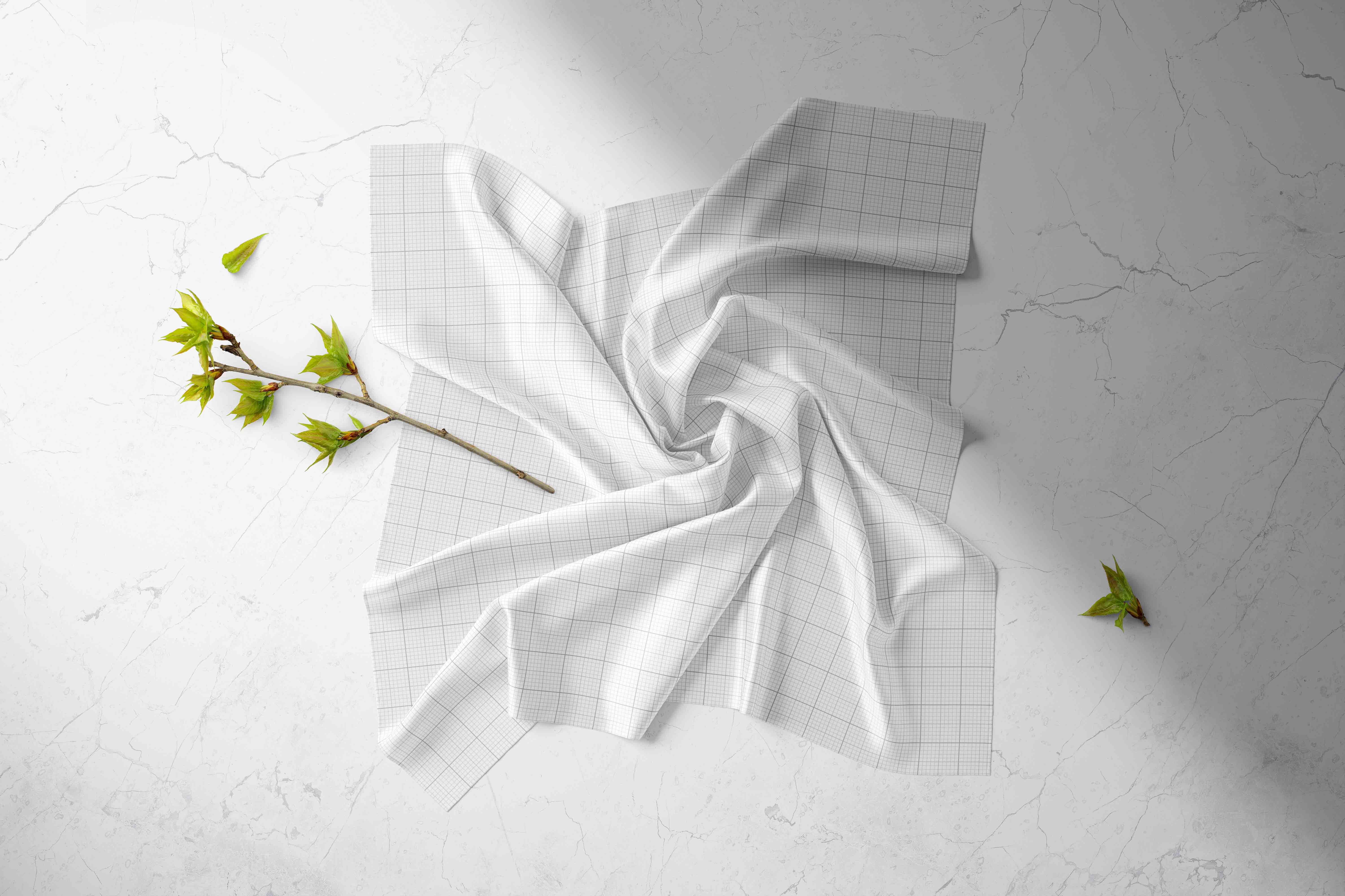 丝巾布料褶皱样机素材