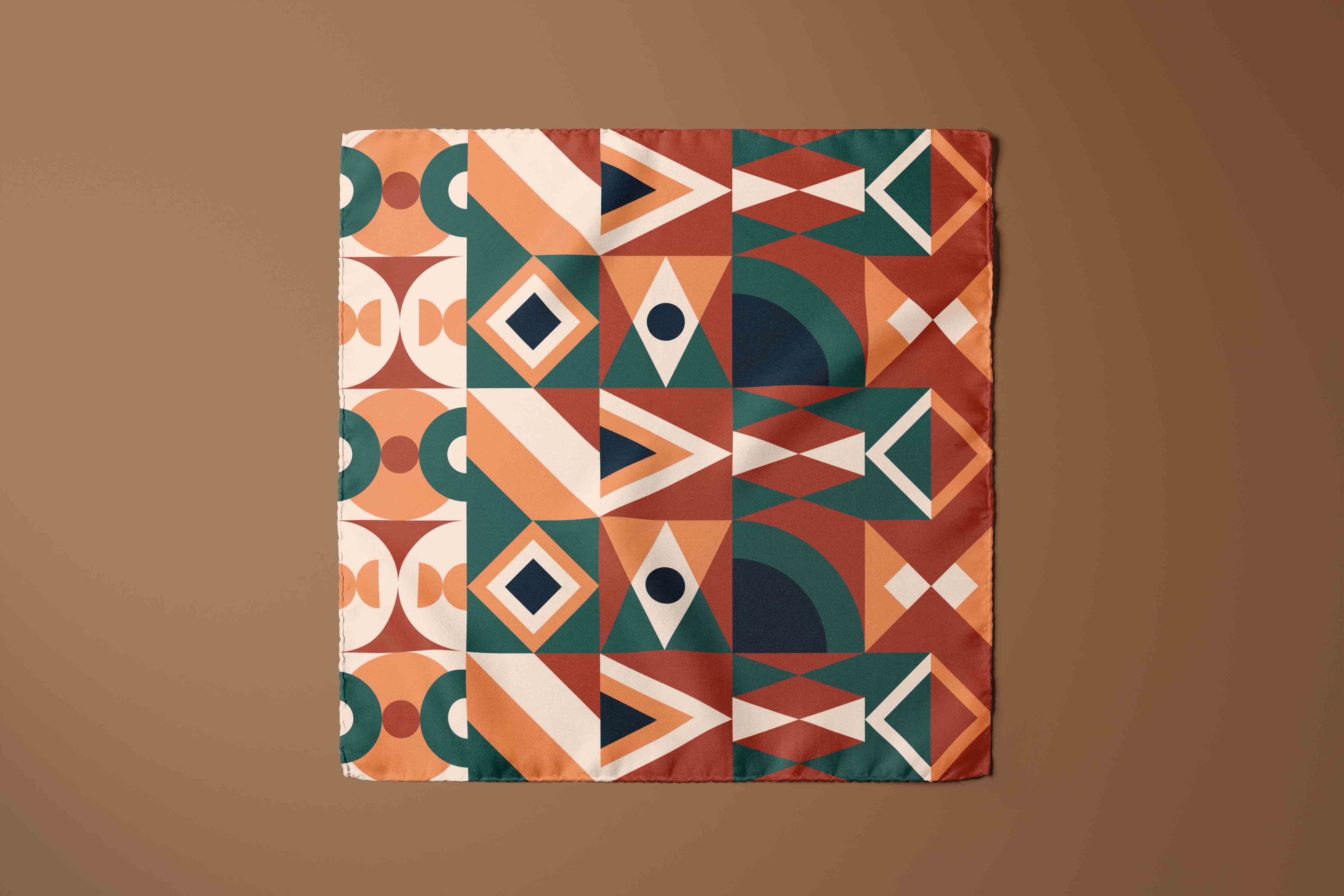 丝巾平铺褶皱样机PSD素材