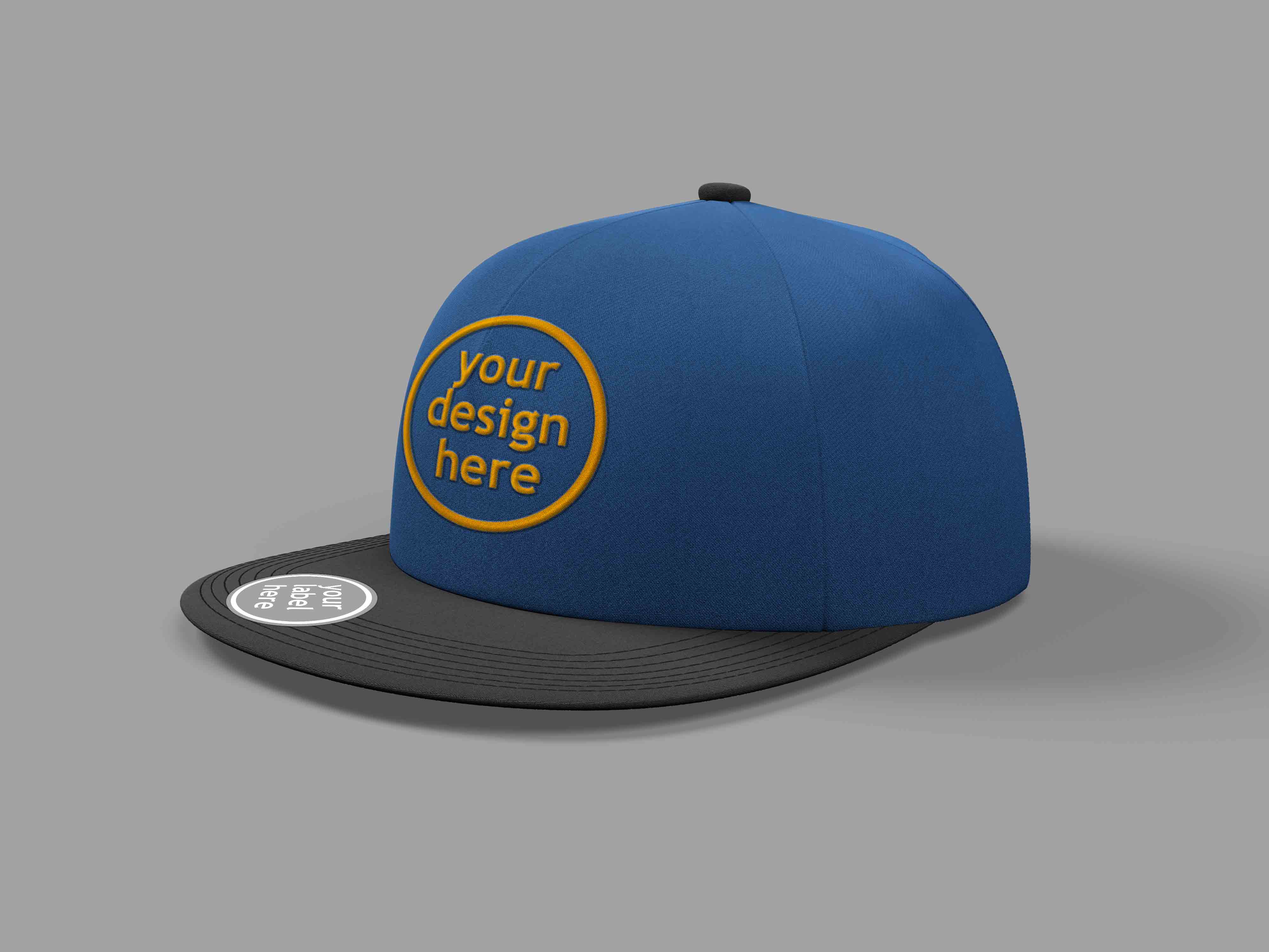 品牌帽子设计PSD样机贴图素材模板