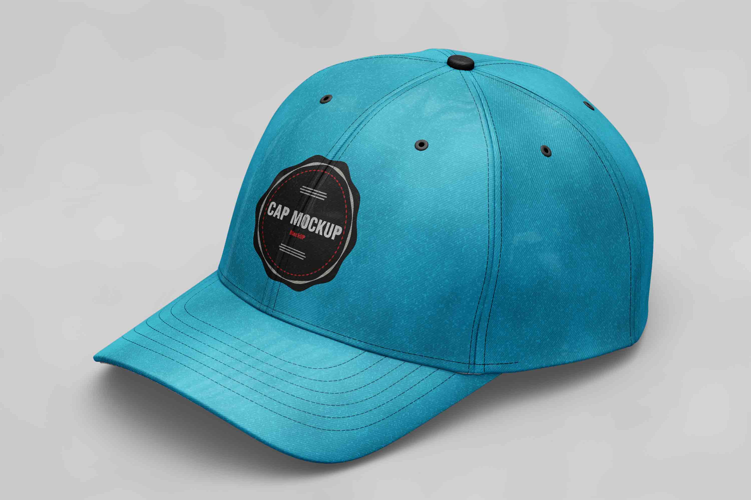 品牌蓝色帽子样机模板素材PSD贴图