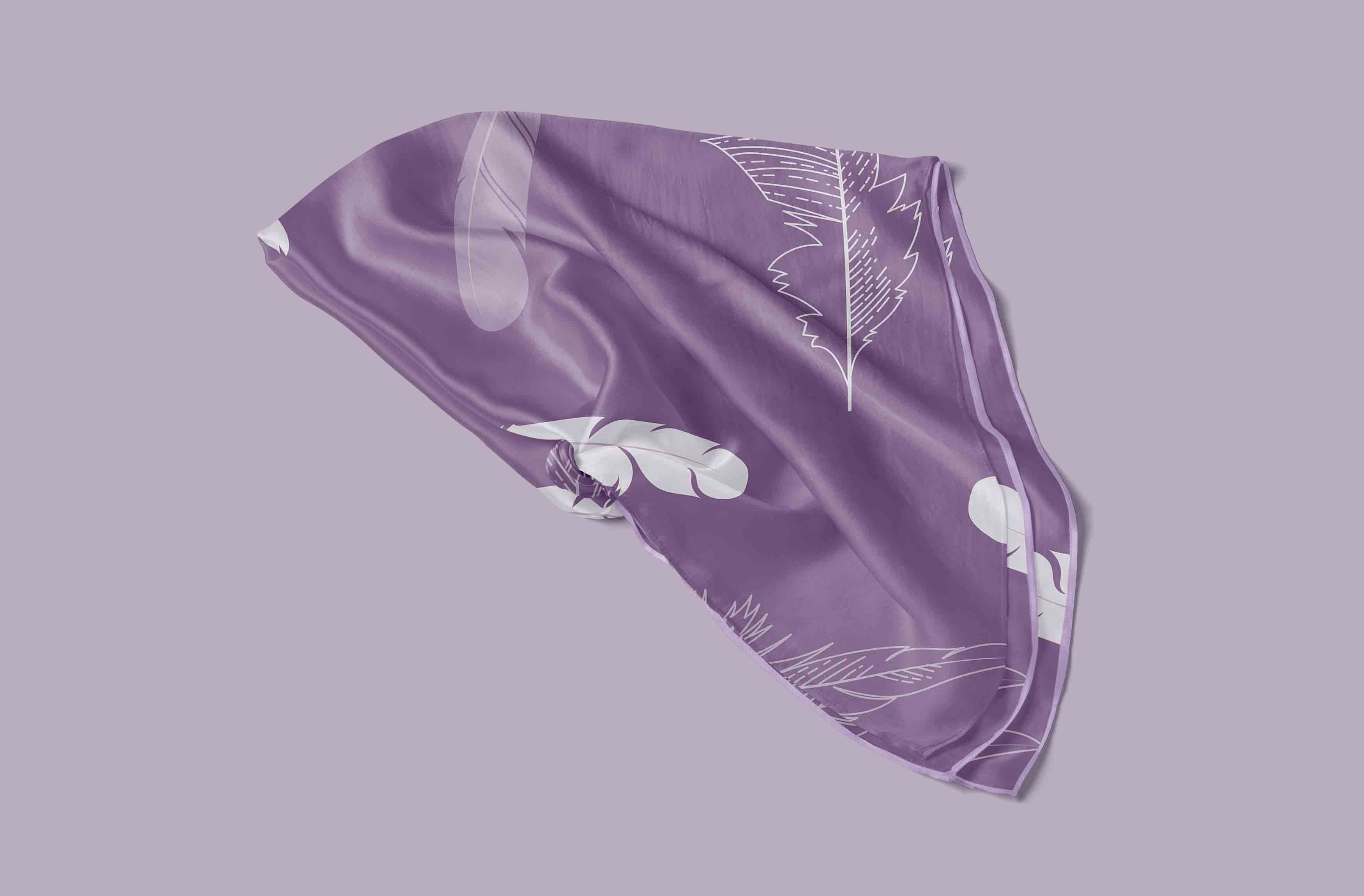 紫色丝巾布料PS贴图素材