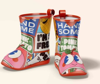 小学生水靴设计psd样机贴图