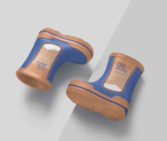 小孩子水靴设计ps贴图设计素材