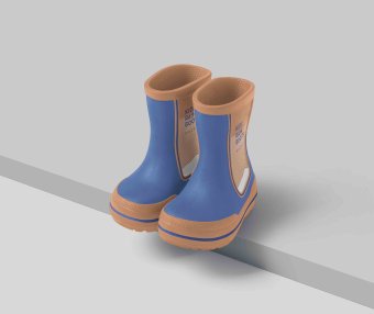 小朋友玩泥巴必备雨靴psd贴图