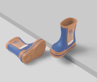 小朋友的水靴设计ps贴图