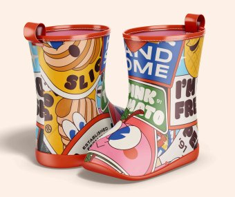 花里胡哨水靴设计ps贴图