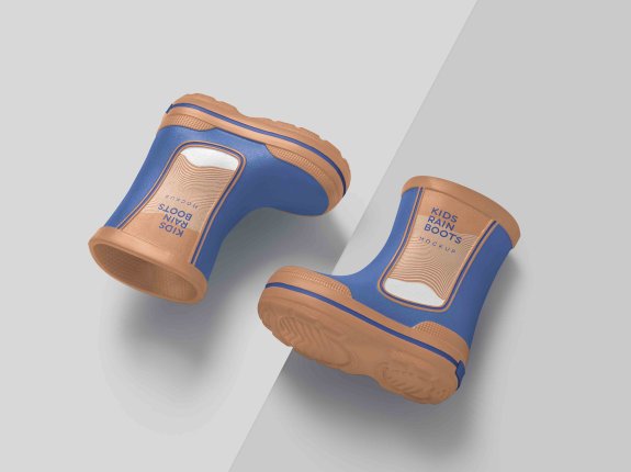小孩子水靴设计ps贴图设计素材