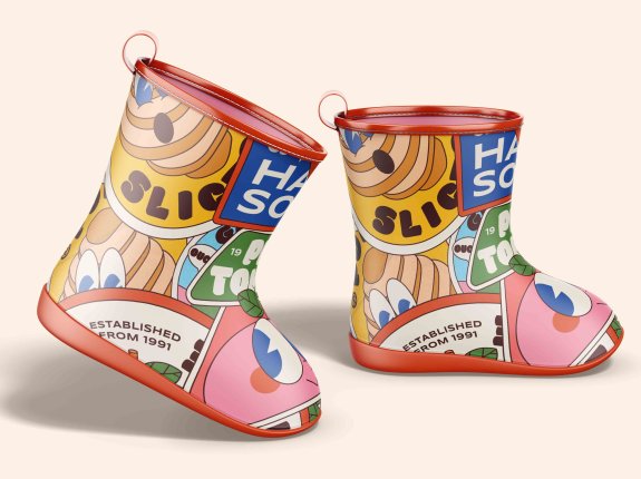 小朋友卡哇伊水鞋设计psd贴图