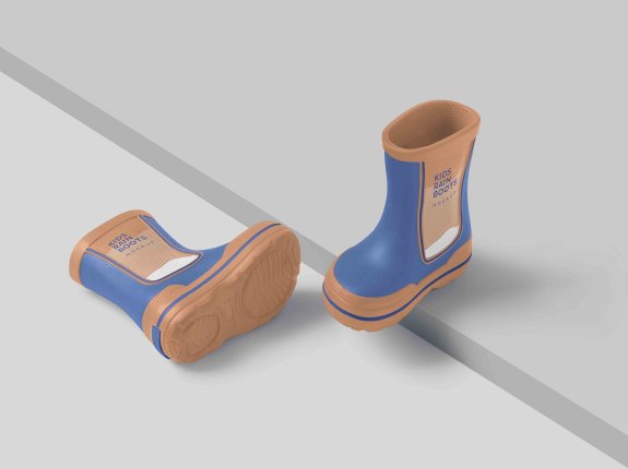 小朋友的水靴设计ps贴图
