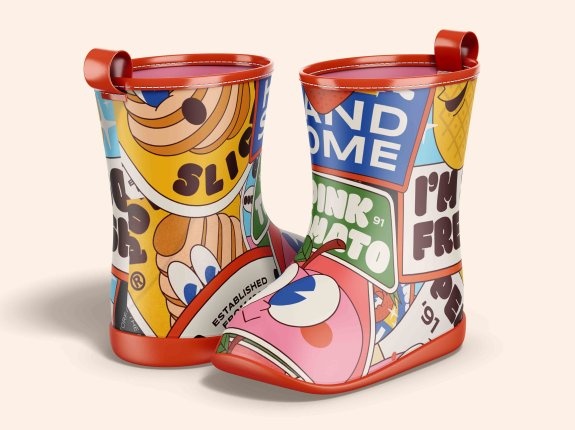 花里胡哨水靴设计ps贴图