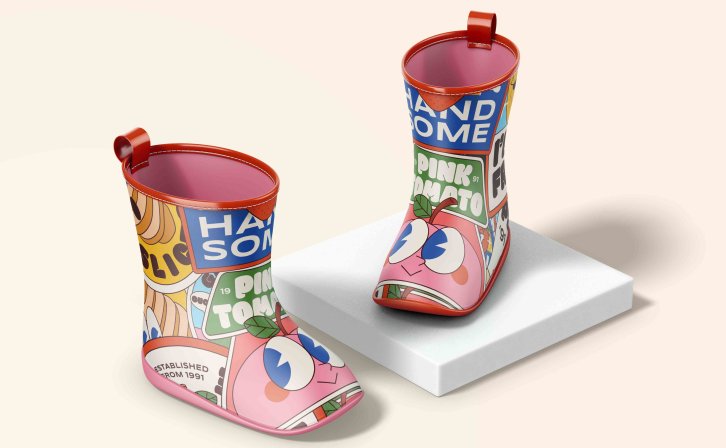 卡通水鞋设计psd贴图