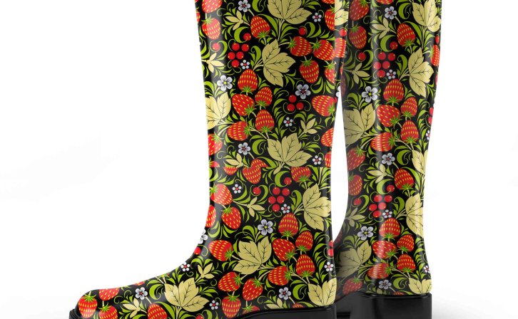 女士雨鞋ps样机贴图