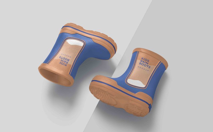 小孩子水靴设计ps贴图设计素材