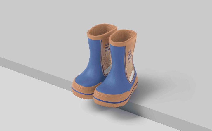 小朋友玩泥巴必备雨靴psd贴图