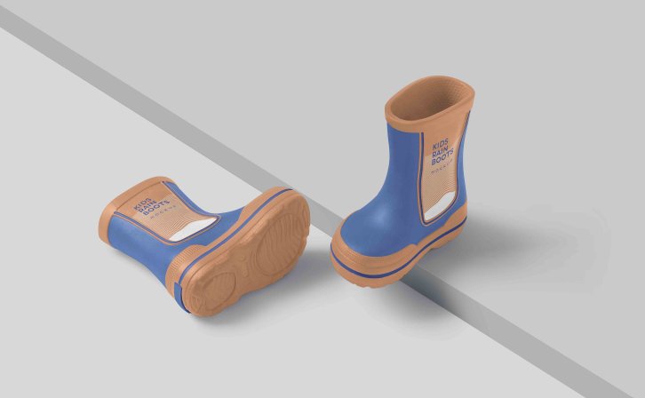 小朋友的水靴设计ps贴图