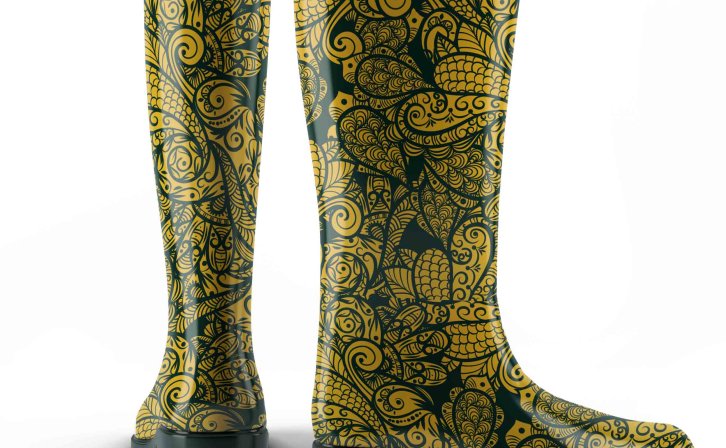 潮流雨靴ps样机贴图